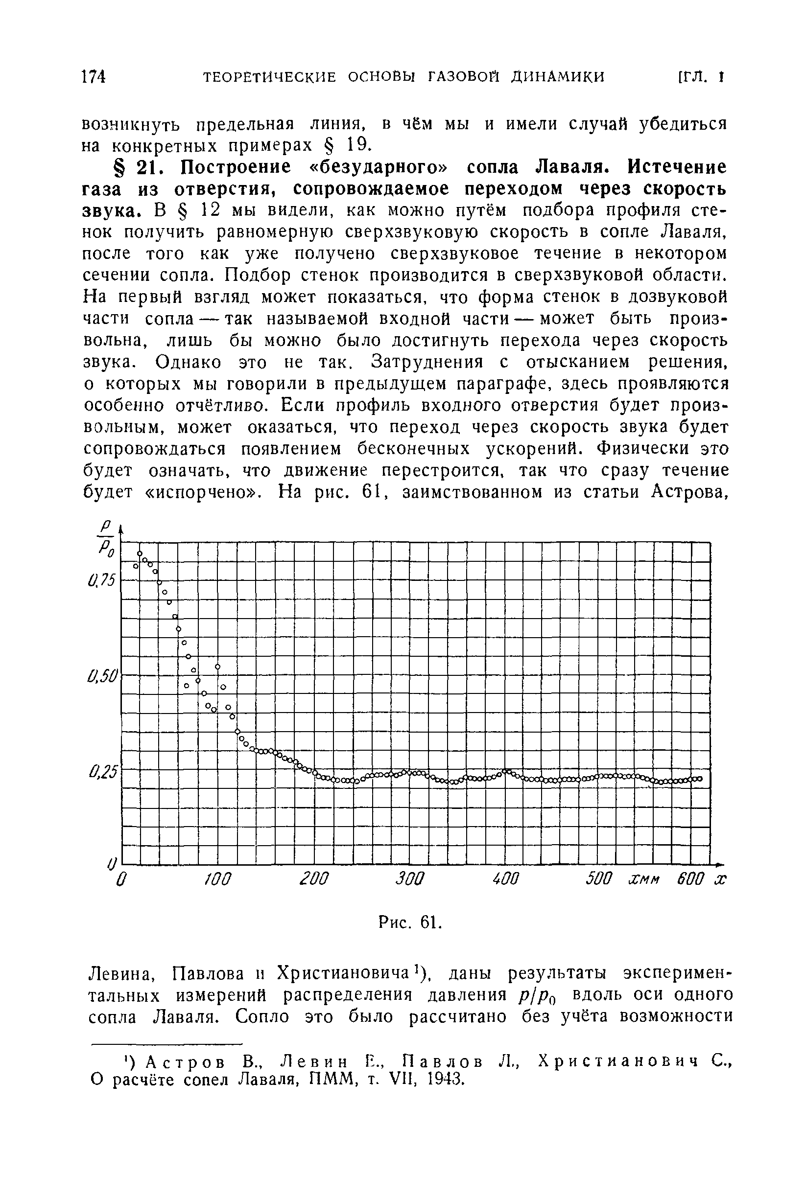 О расчёте сопел Лаваля, ПММ, т. VII, 1943.
