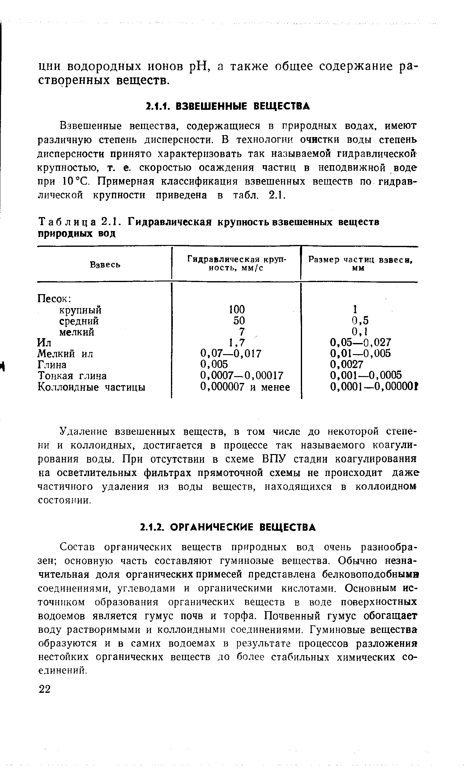 Состав органических веществ природных вод очень разнообразен основную часть составляют гуминовые вешества. Обычно незначительная доля органических примесей представлена белковоподобнымн соединениями, углеводами и органическими кислотами. Основным источником образования органических веществ в воде поверхностных водоемов является гумус почв и торфа. Почвенный гумус обогащает воду растворимыми и коллоидными соединениями. Гуминовые вещества образуются и в самих водоемах в результате процессов разложения нестойких органических веществ до более стабильных химических соединений.
