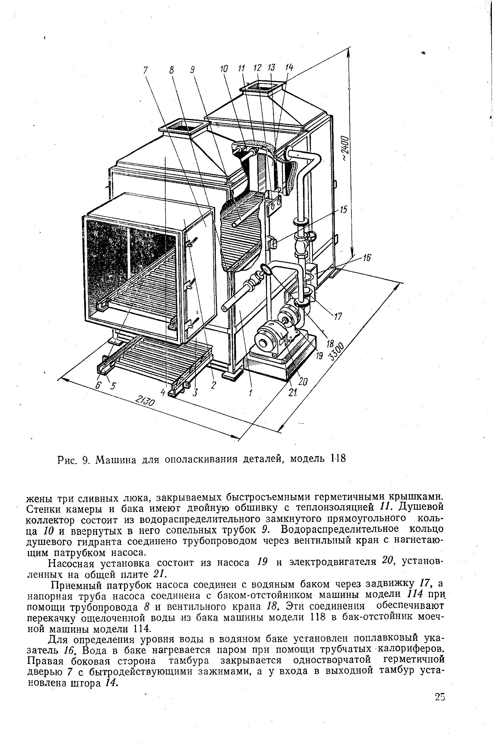 Рис. 9. Машина для ополаскивания деталей, модель 118
