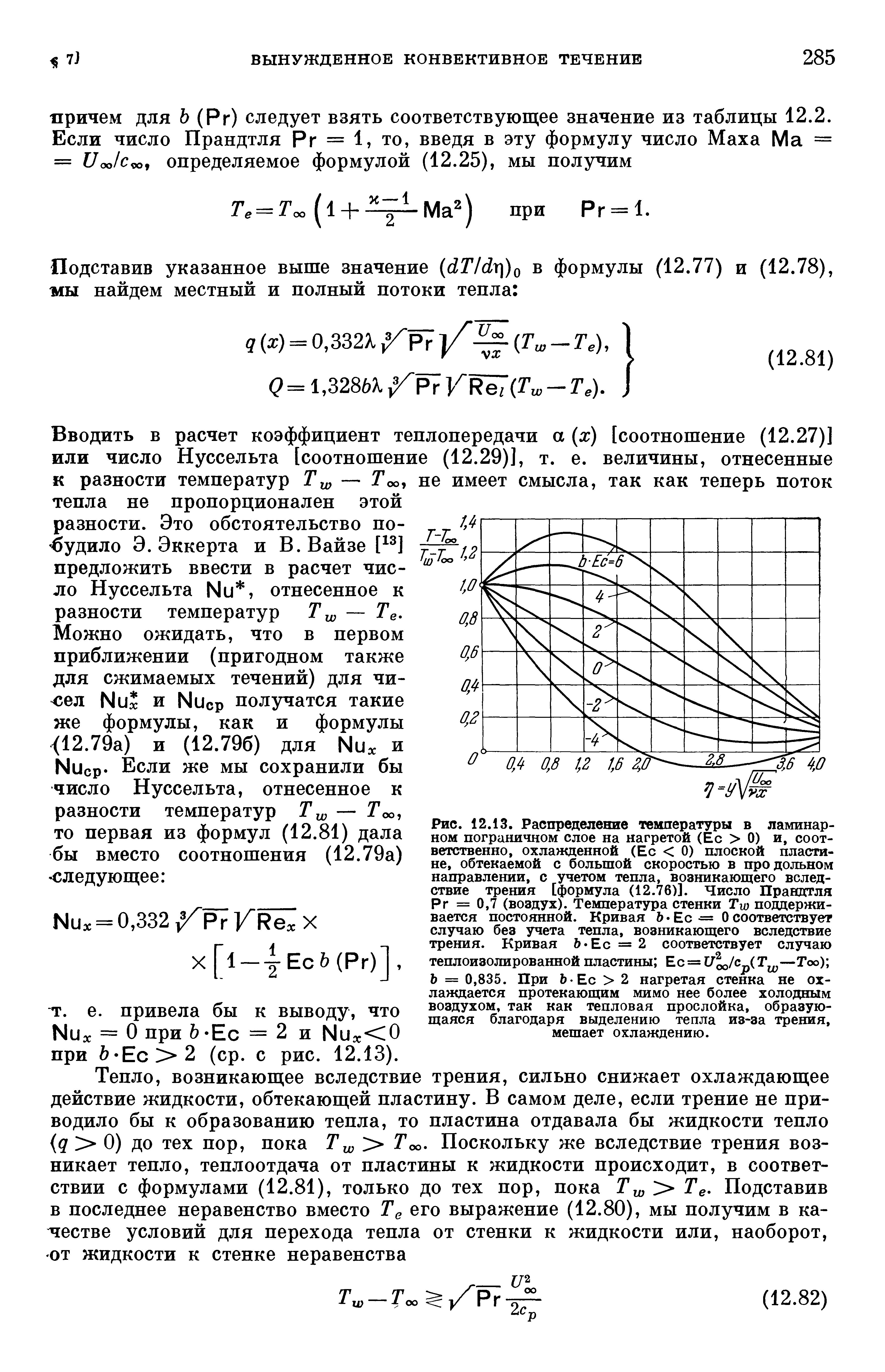 Число прандтля по температуре стенки