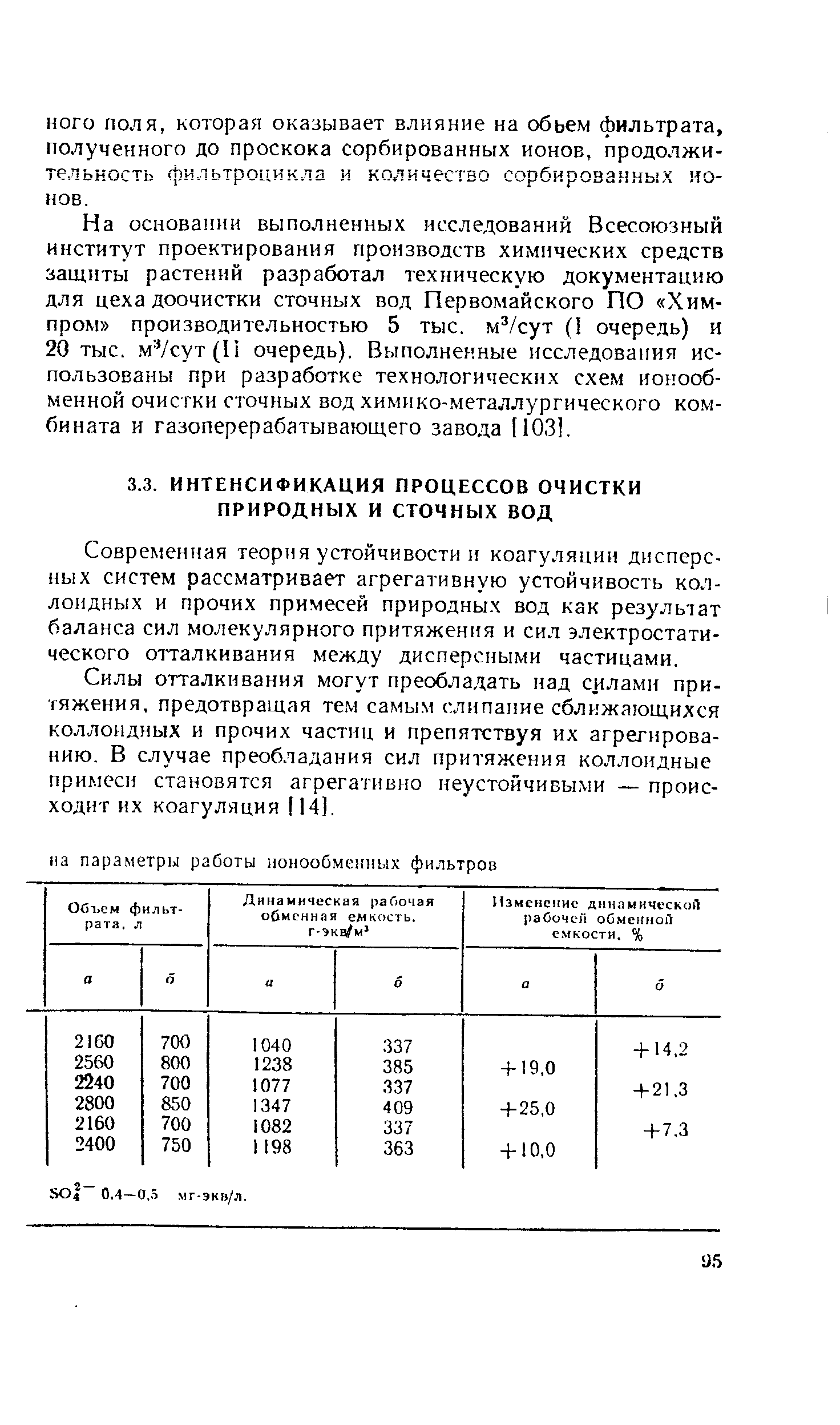 Современная теория устойчивости и коагуляции дисперсных систем рассматривает агрегативную устойчивость коллоидных и прочих примесей природных вод как результат баланса сил молекулярного притяжения и сил электростатического отталкивания между дисперсными частицами.
