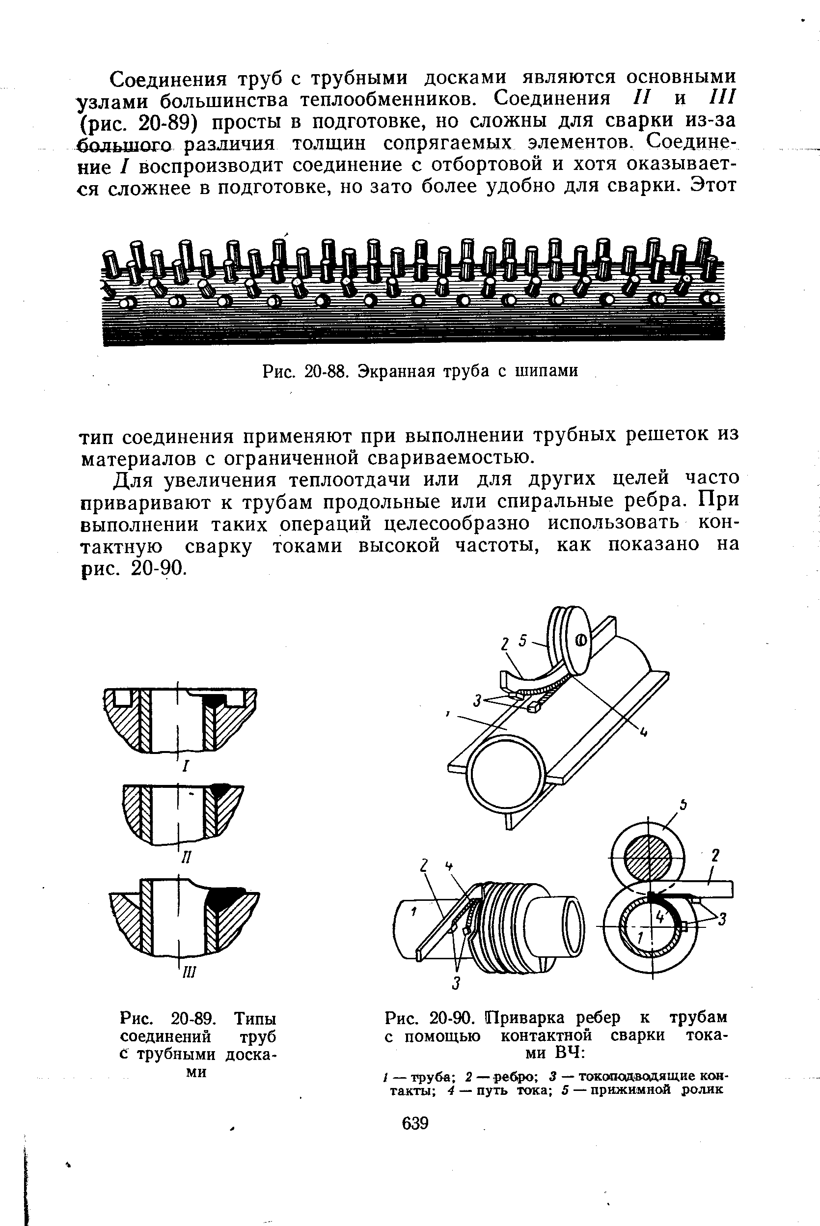 Рис. 20-89. Типы соединений труб с трубными досками
