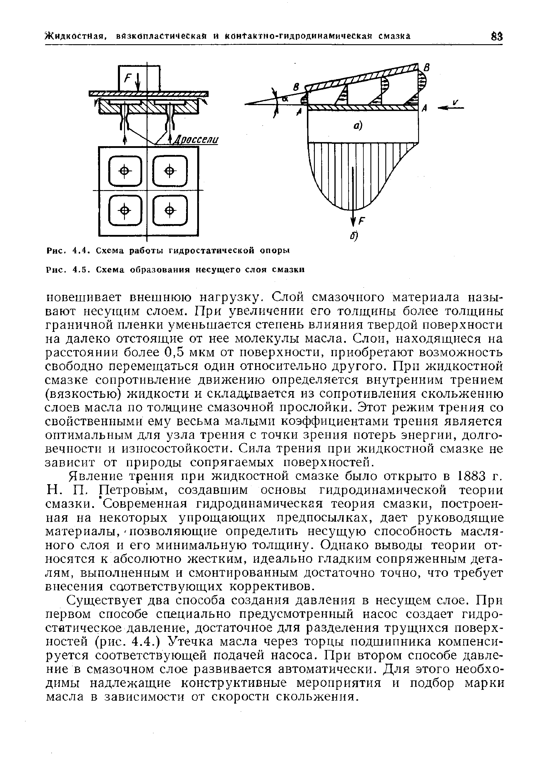 Явление трения при жидкостной смазке было открыто в 1883 г.
