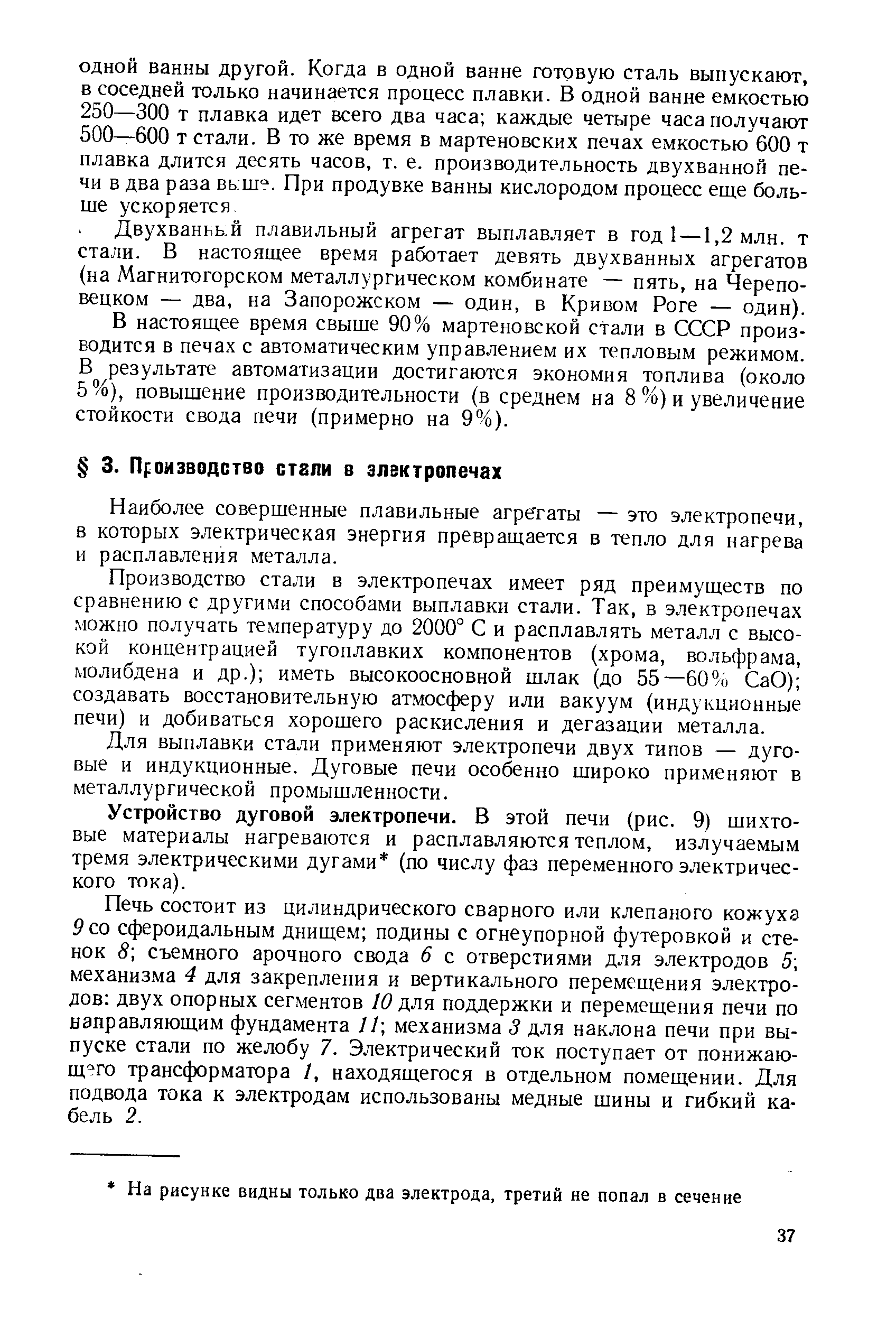 Наиболее совершенные плавильные агреТаты — это электропечи, в которых электрическая энергия превращается в тепло для нагрева и расплавления металла.
