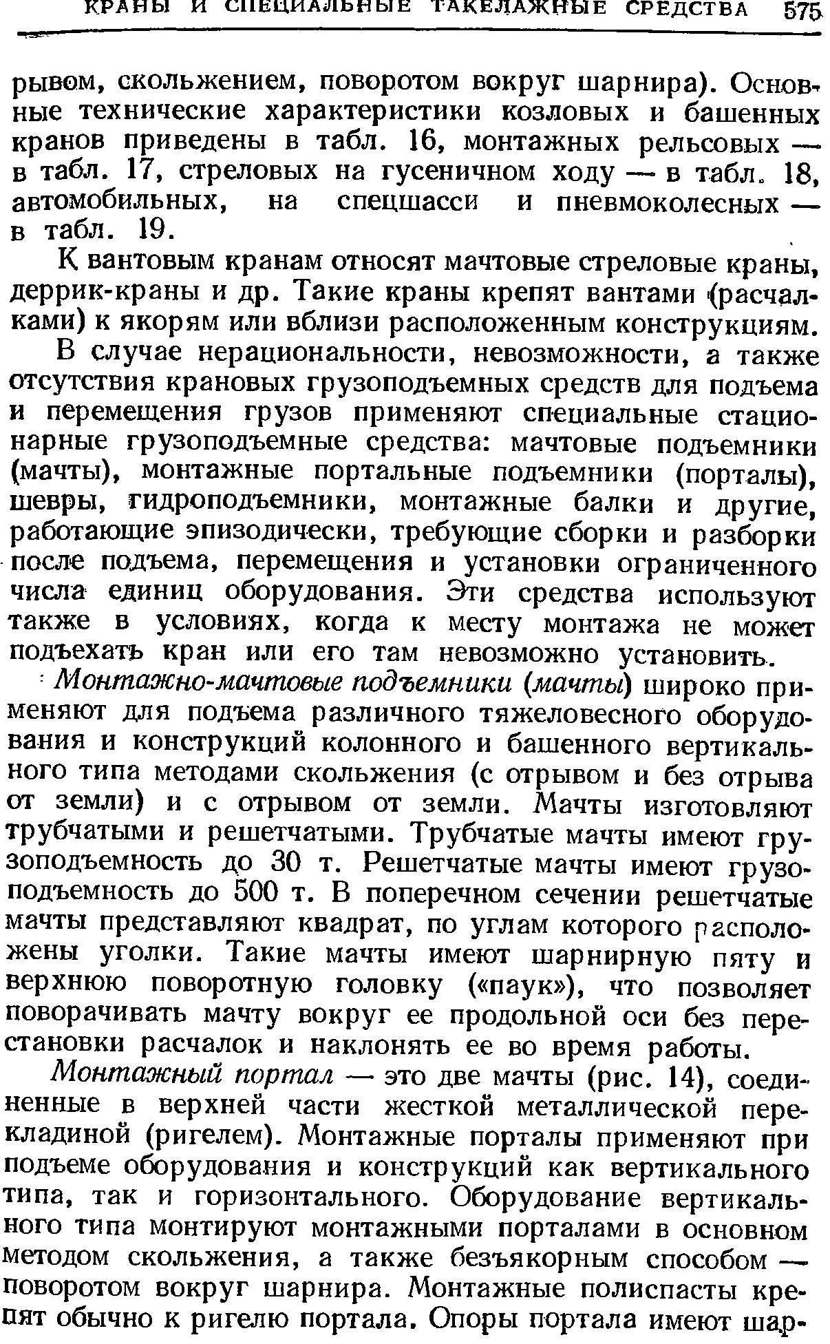 К вантовым кранам относят мачтовые стреловые краны, деррик-краны и др. Такие краны крепят вантами (расчалками) к якорям или вблизи расположенным конструкциям.
