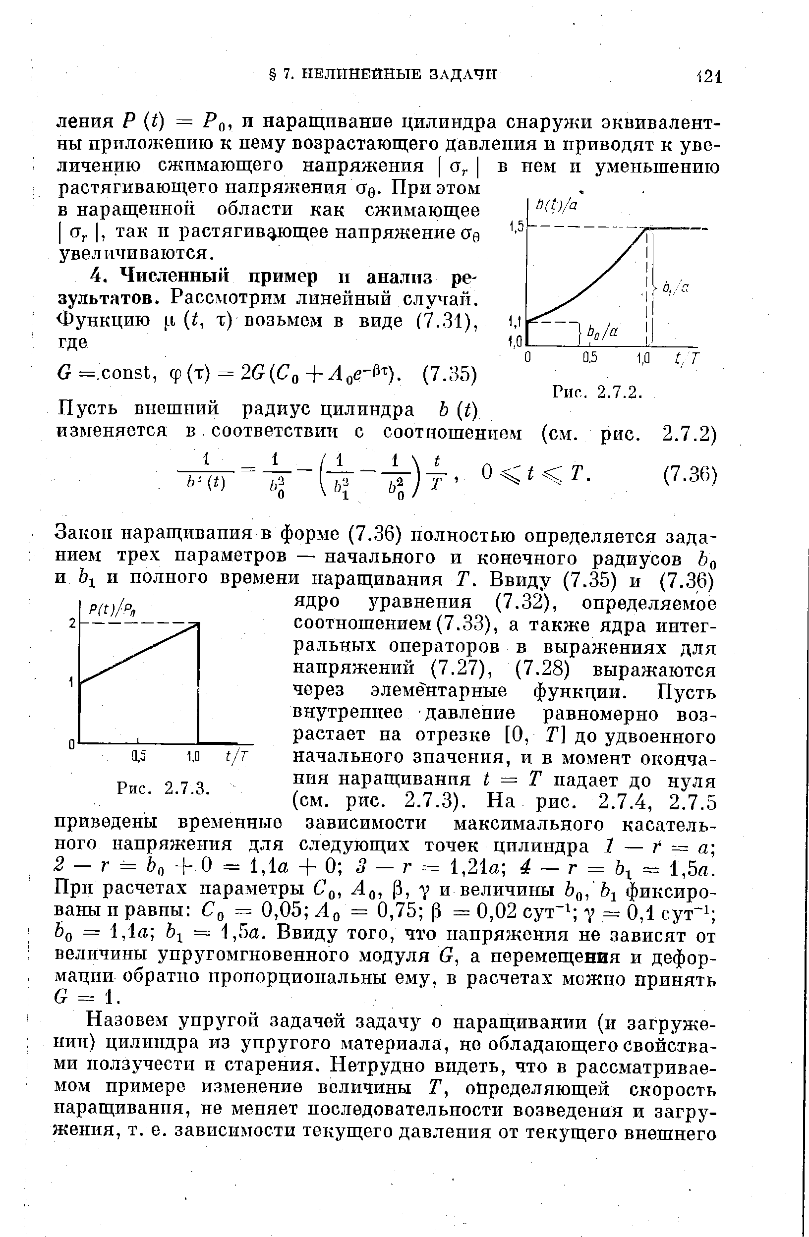 Пусть внешний радиус цилиндра Ь (t) изменяется в соответствии с соотношением (см. рис.
