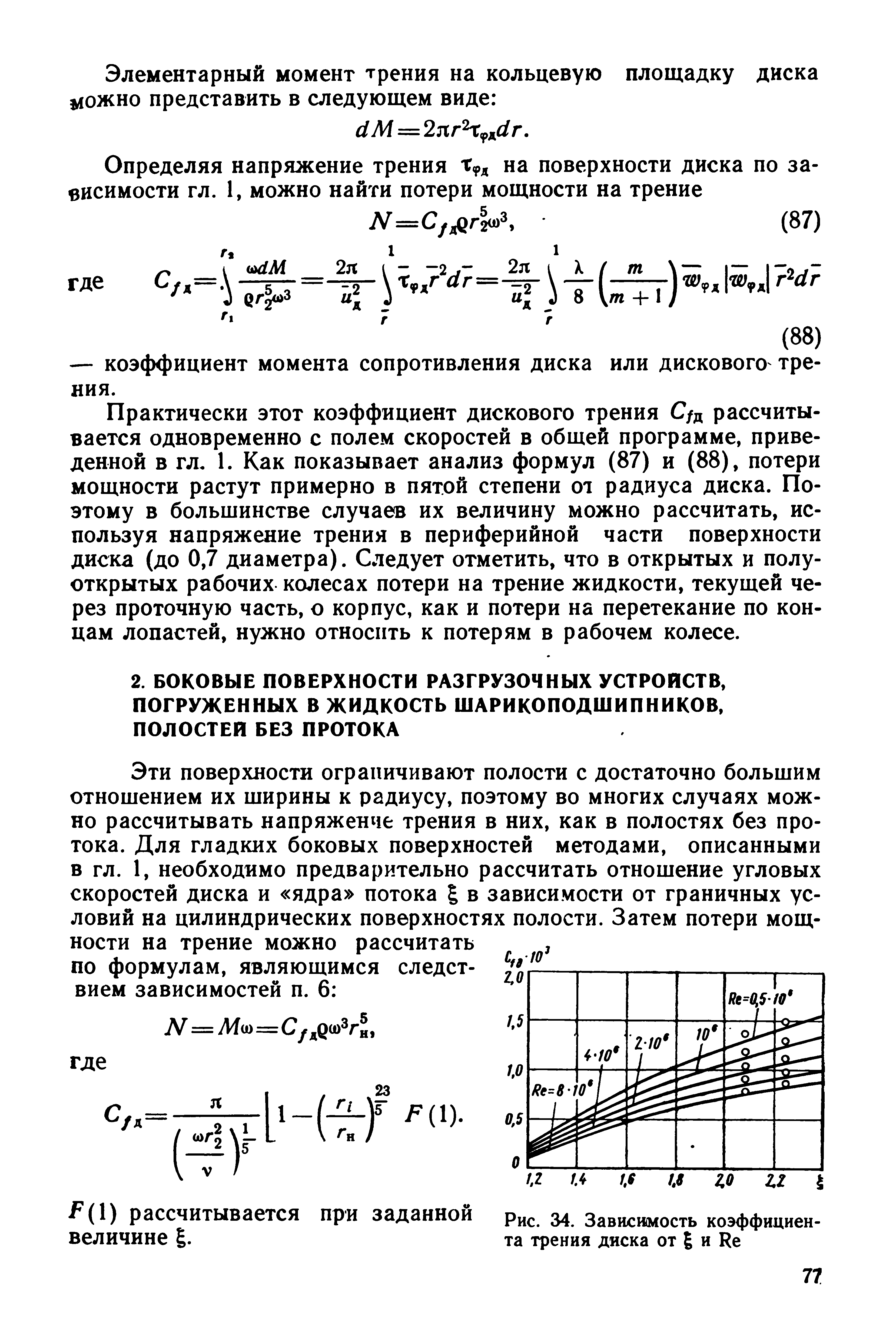 Момент трения диска