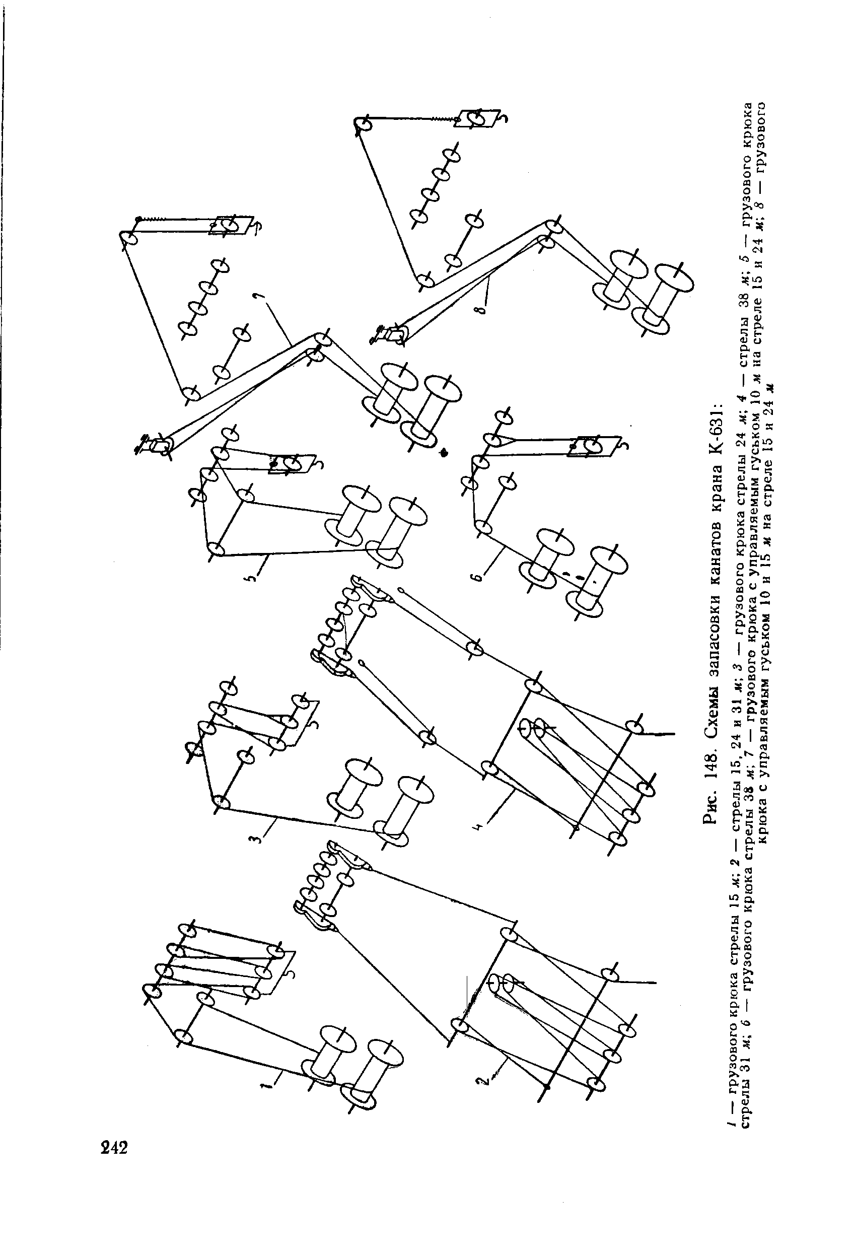 Схемы запасовки канатов