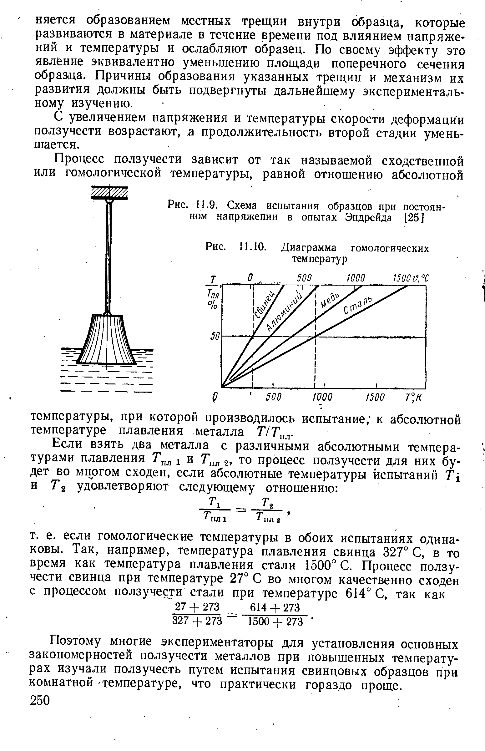 Рис. 11.10. Диаграмма гомологических температур
