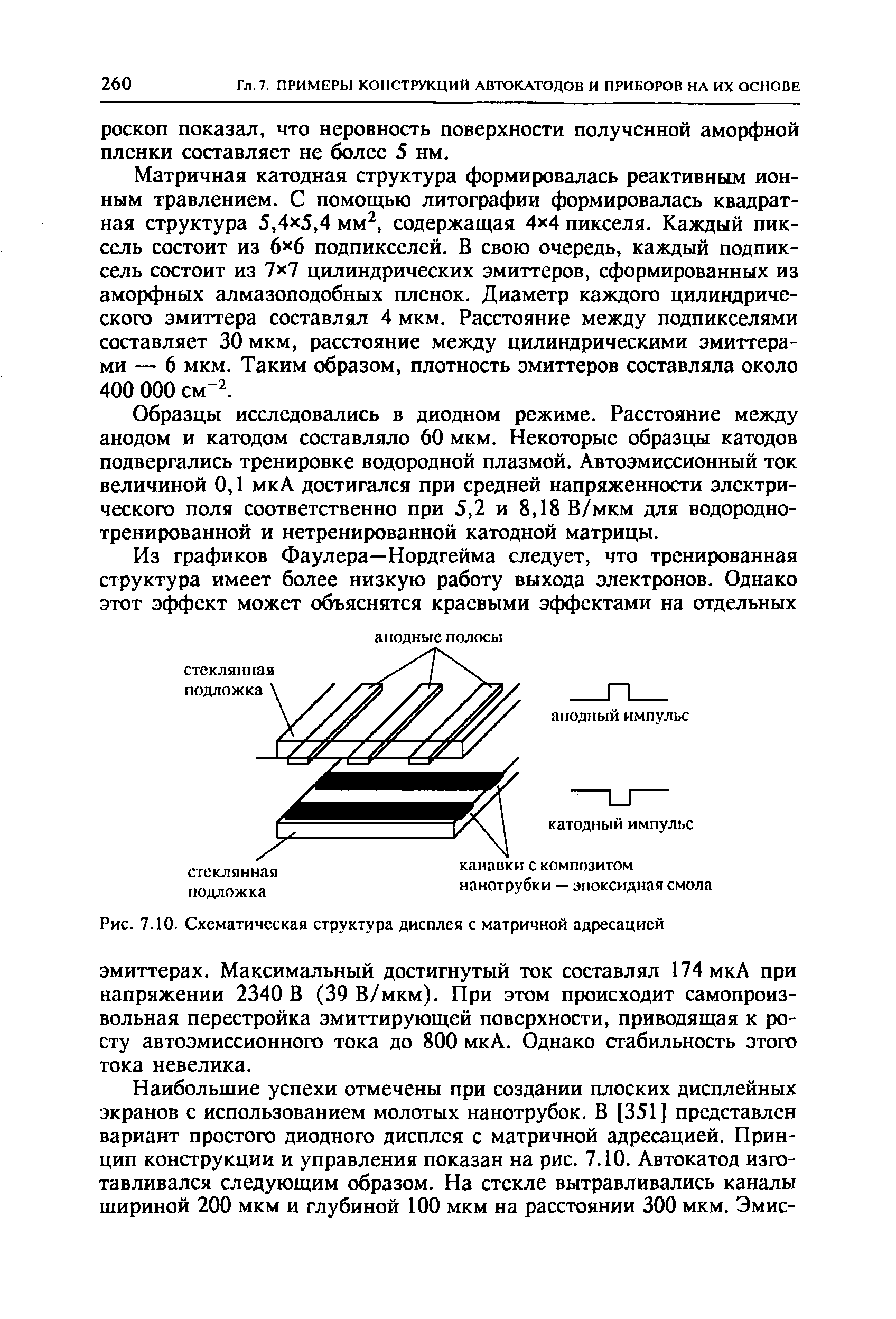 Рис. 7.10. Схематическая структура дисплея с матричной адресацией
