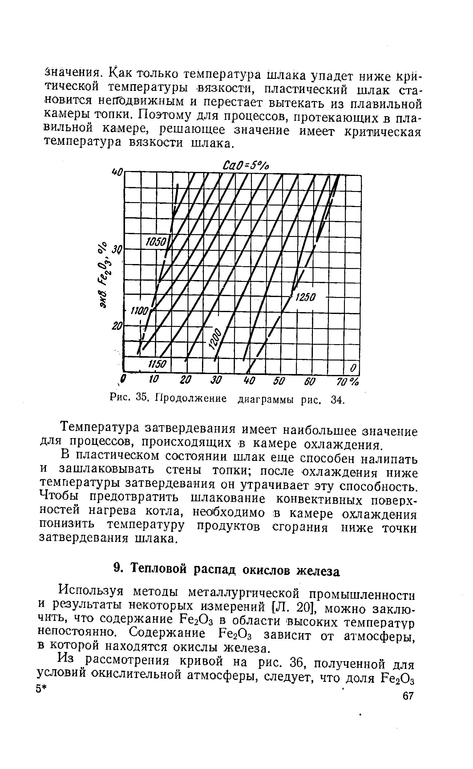 Используя методы металлургической промышленности и результаты некоторых измерений [Л. 20], можно заключить, что содержание РегОз в области высоких температур непостоянно. Содержание FejOs зависит от атмосферы, в которой находятся окислы железа.
