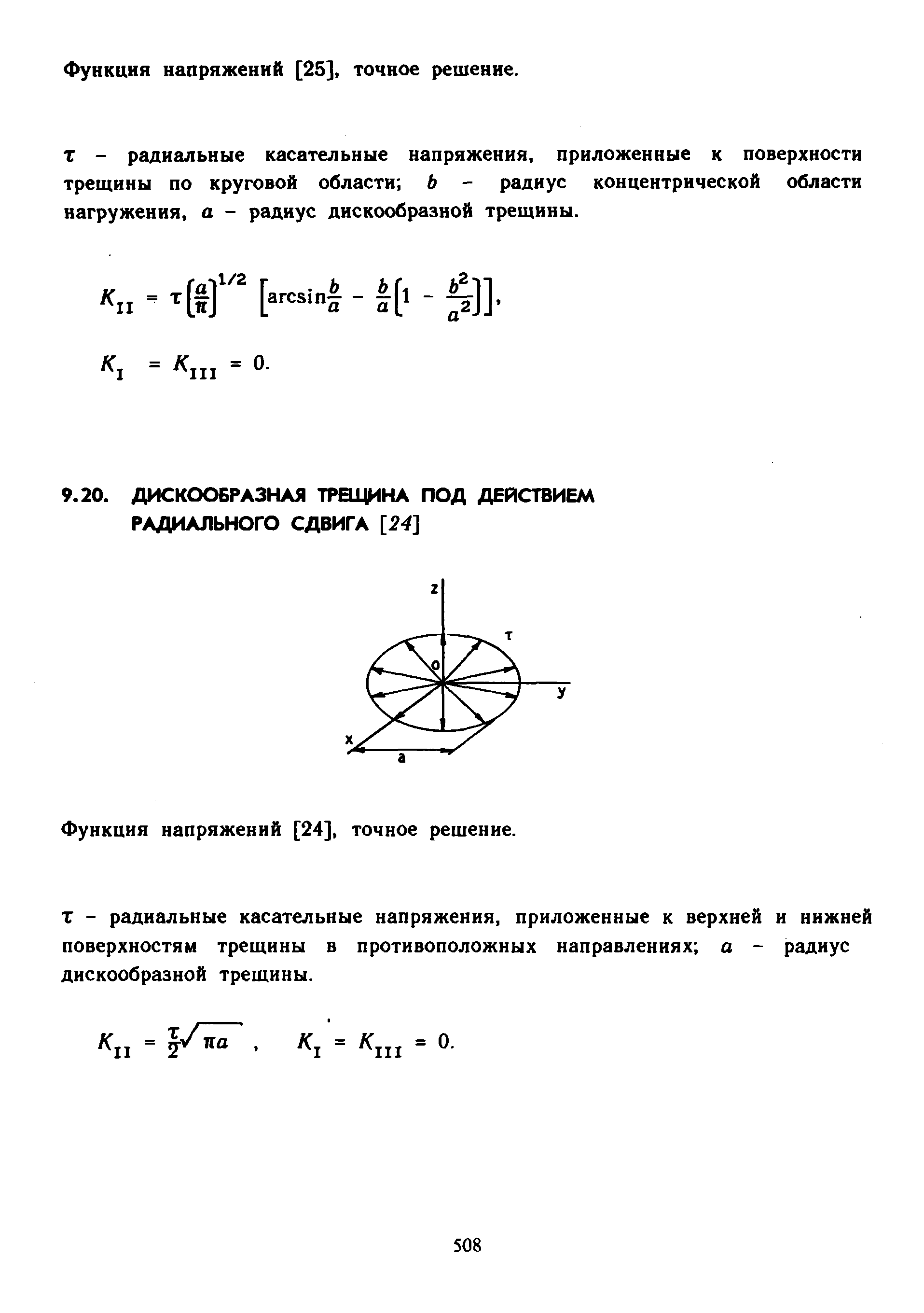 Функция напряжений [24], точное решение.
