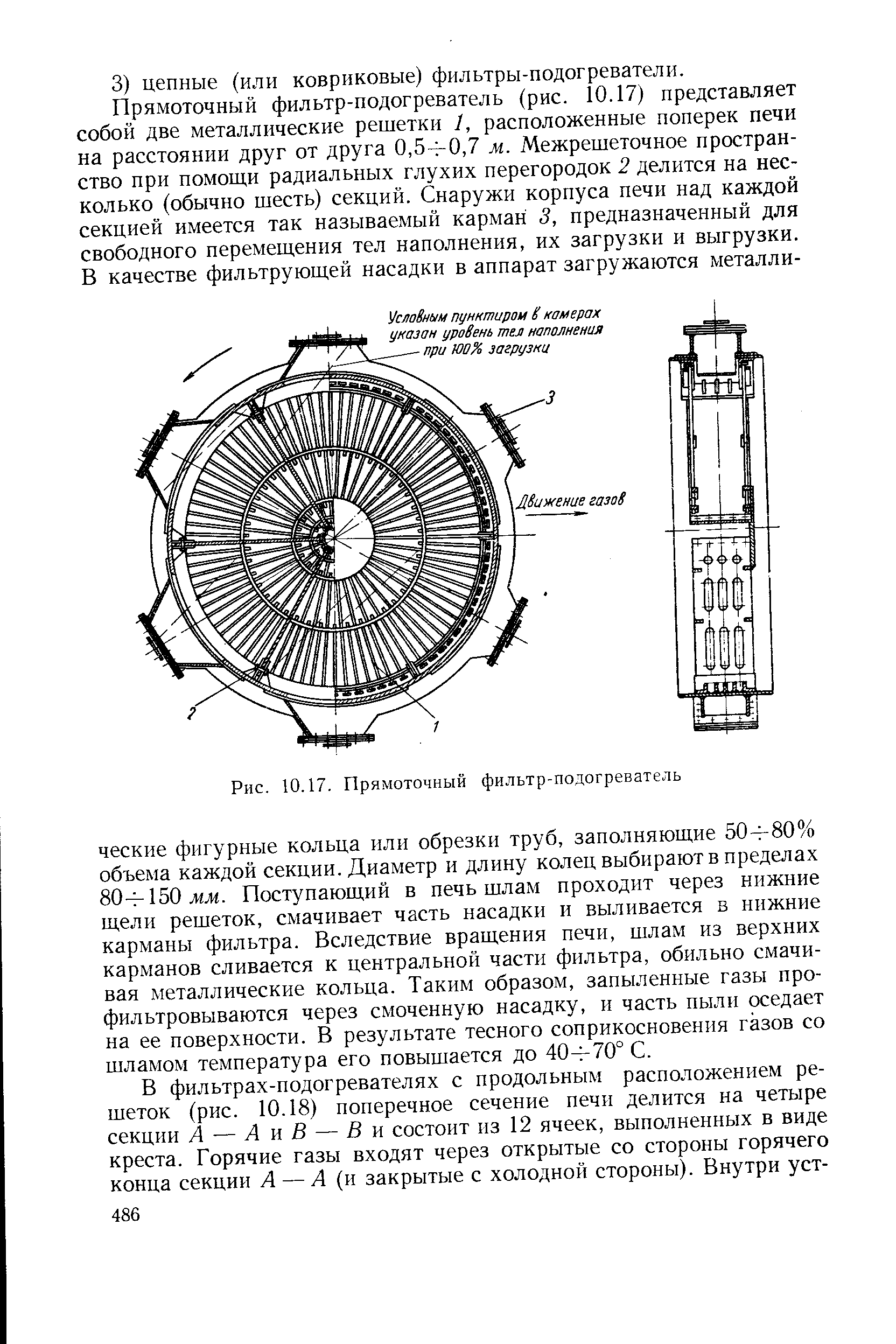 Рис. 10.17. Прямоточный фильтр-подогреватель
