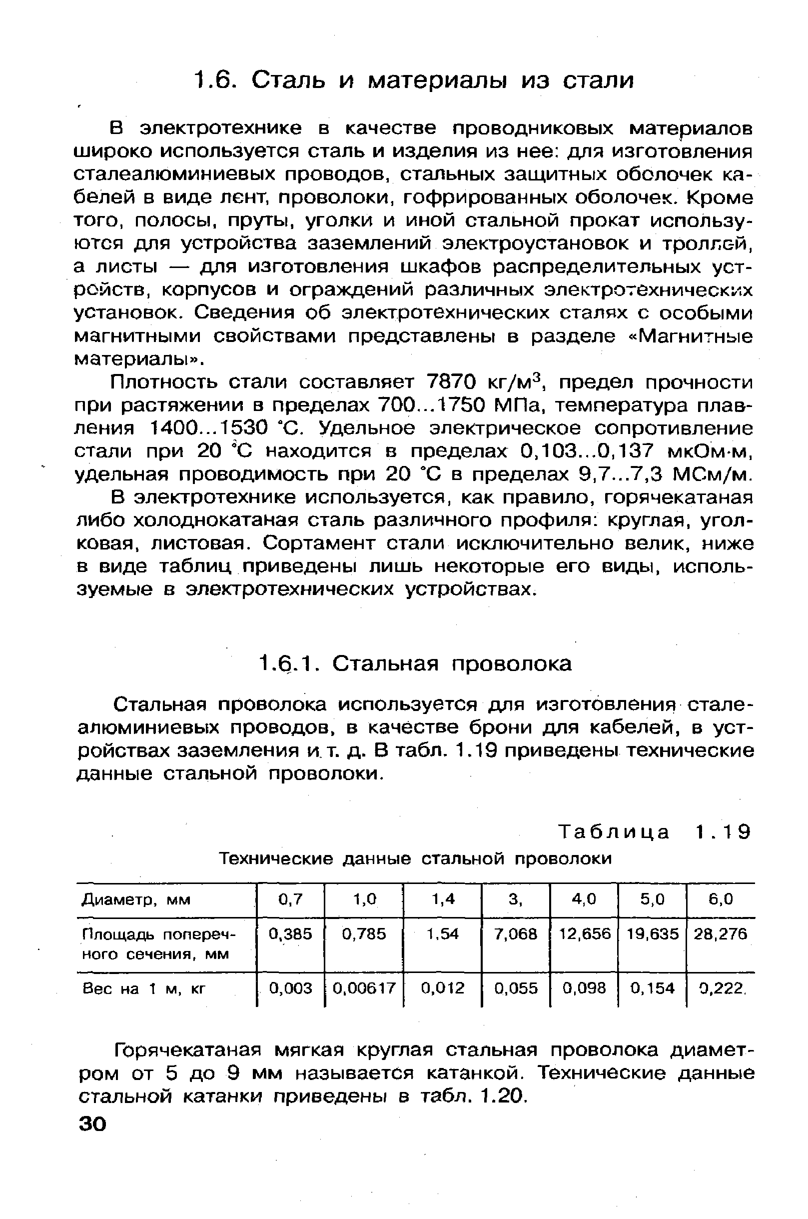 Плотность стали составляет 7870 кг/м , предел прочности при растяжении в пределах 700...1750 МПа, температура плавления 1400... 1530 С. Удельное электрическое сопротивление стали при 20 °С находится в пределах 0,103...0,137 мкОм м, удельная проводимость при 20 °С в пределах 9,7...7,3 МСм/м.
