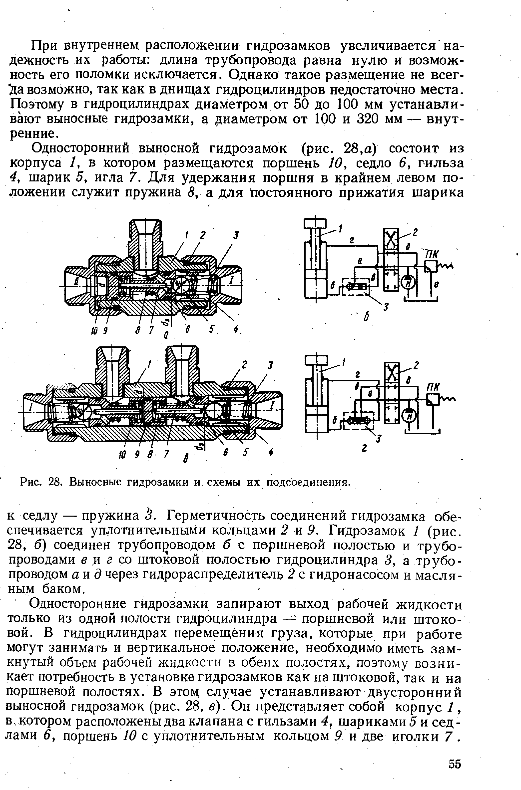 Схема работы гидрозамка