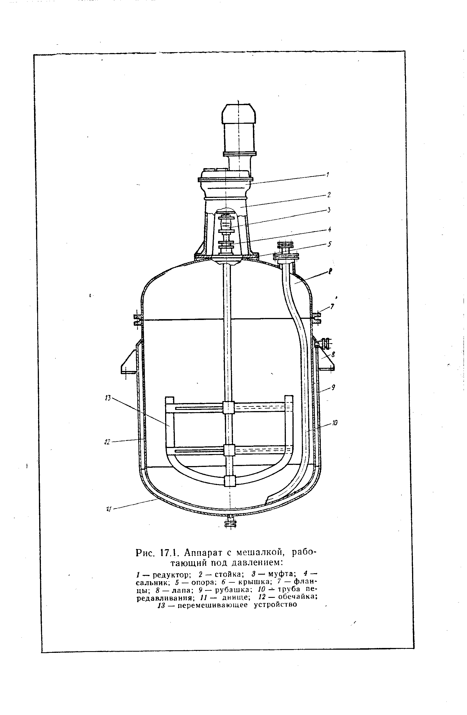 Рамная мешалка чертеж