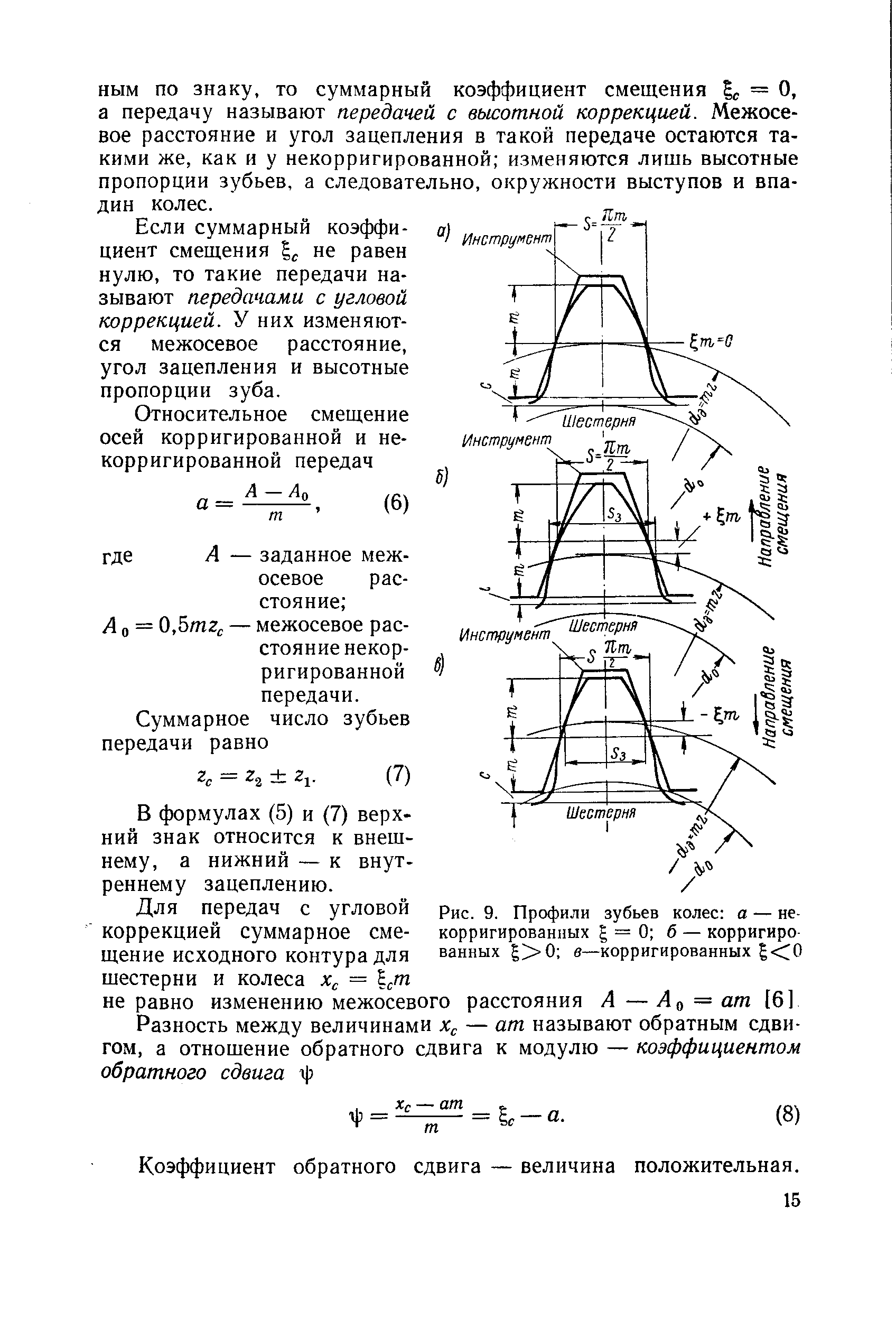 Коэффициент смещения зубчатого
