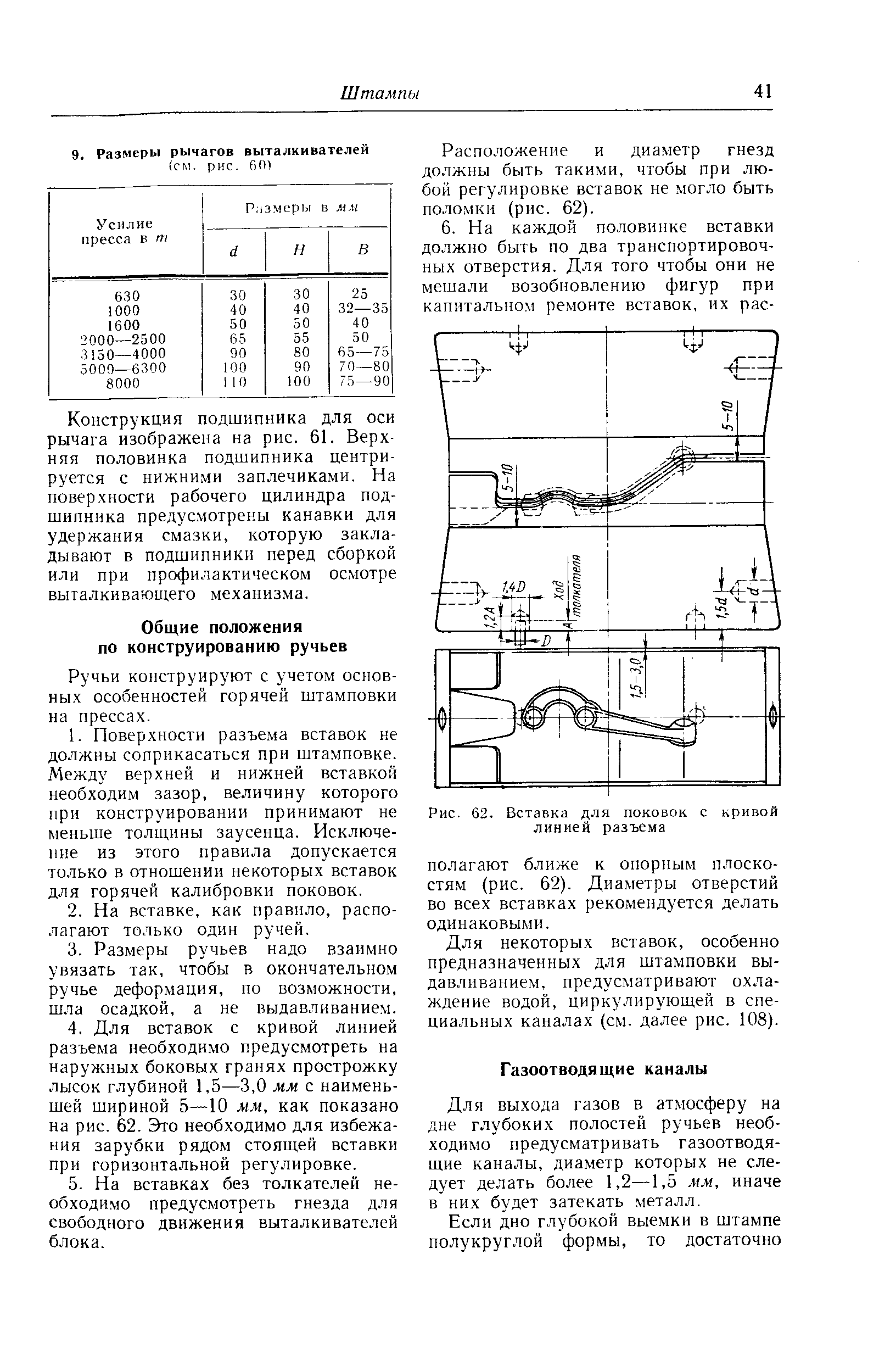 Ручьи конструируют с учетом основных особенностей горячей штамповки на прессах.
