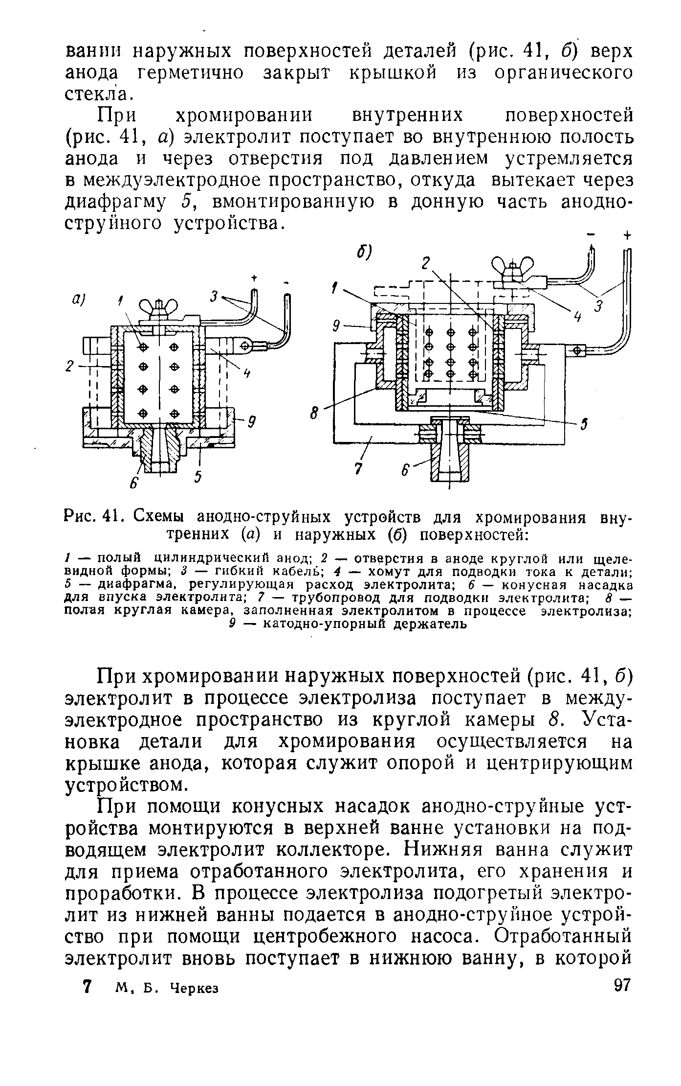 Схема установки для струйного хромирования детали