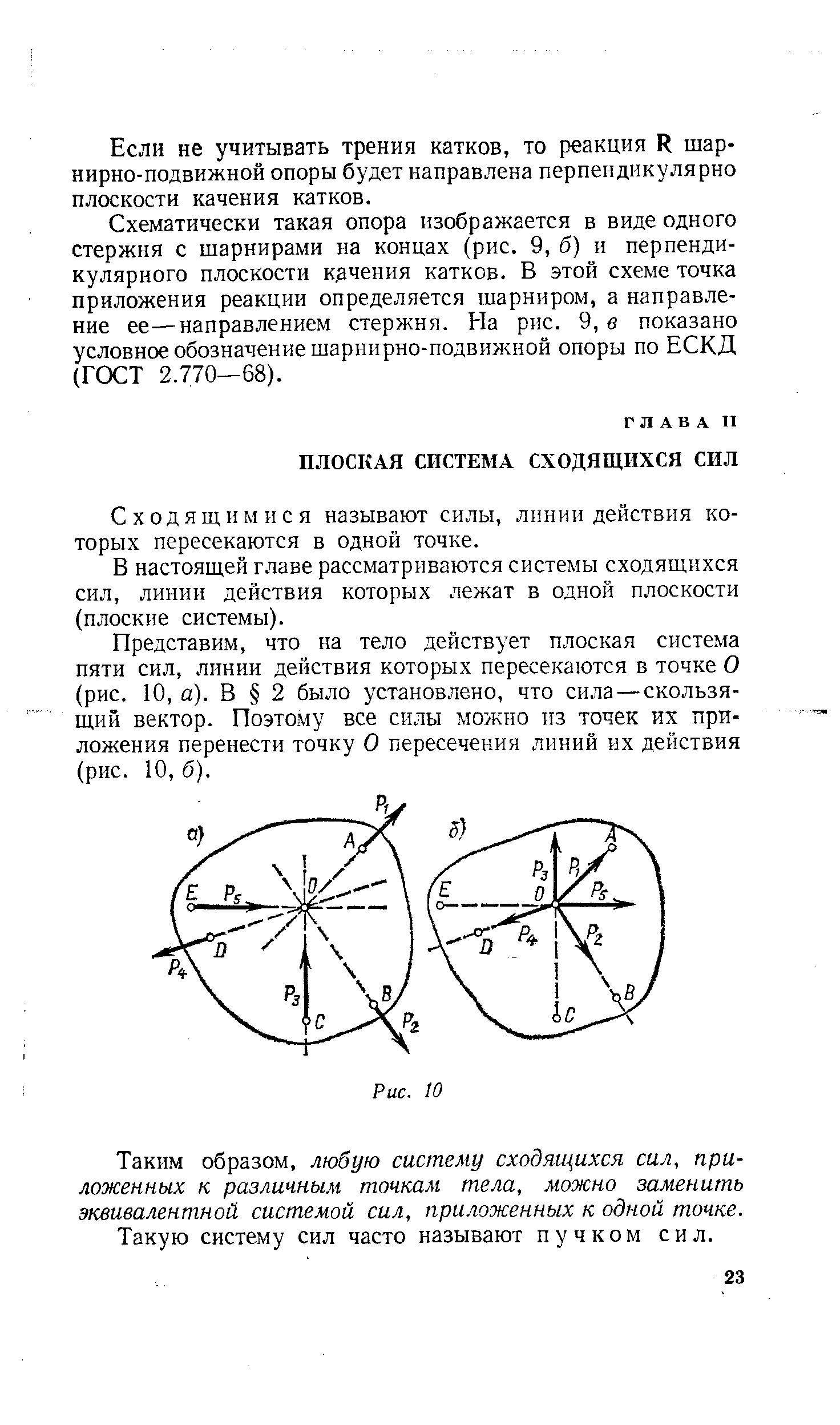 Сходящимися называют силы, линии действия которых пересекаются в одной точке.
