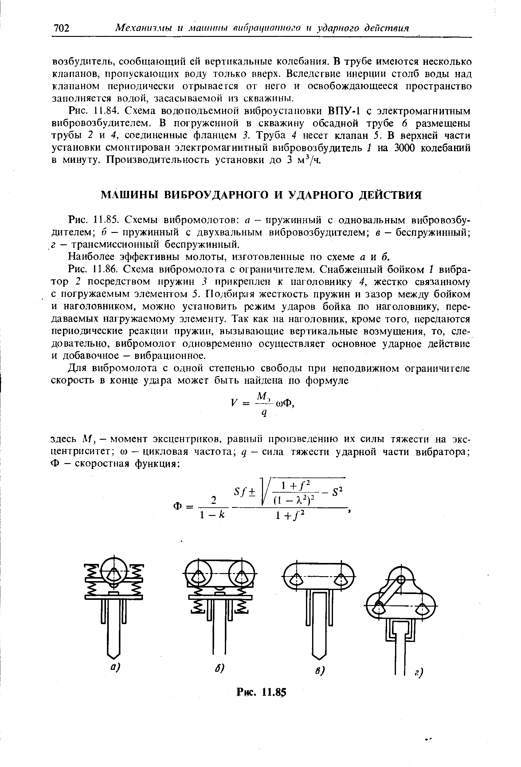 Наиболее эффективны молоты, изготовленные по схеме а к б.
