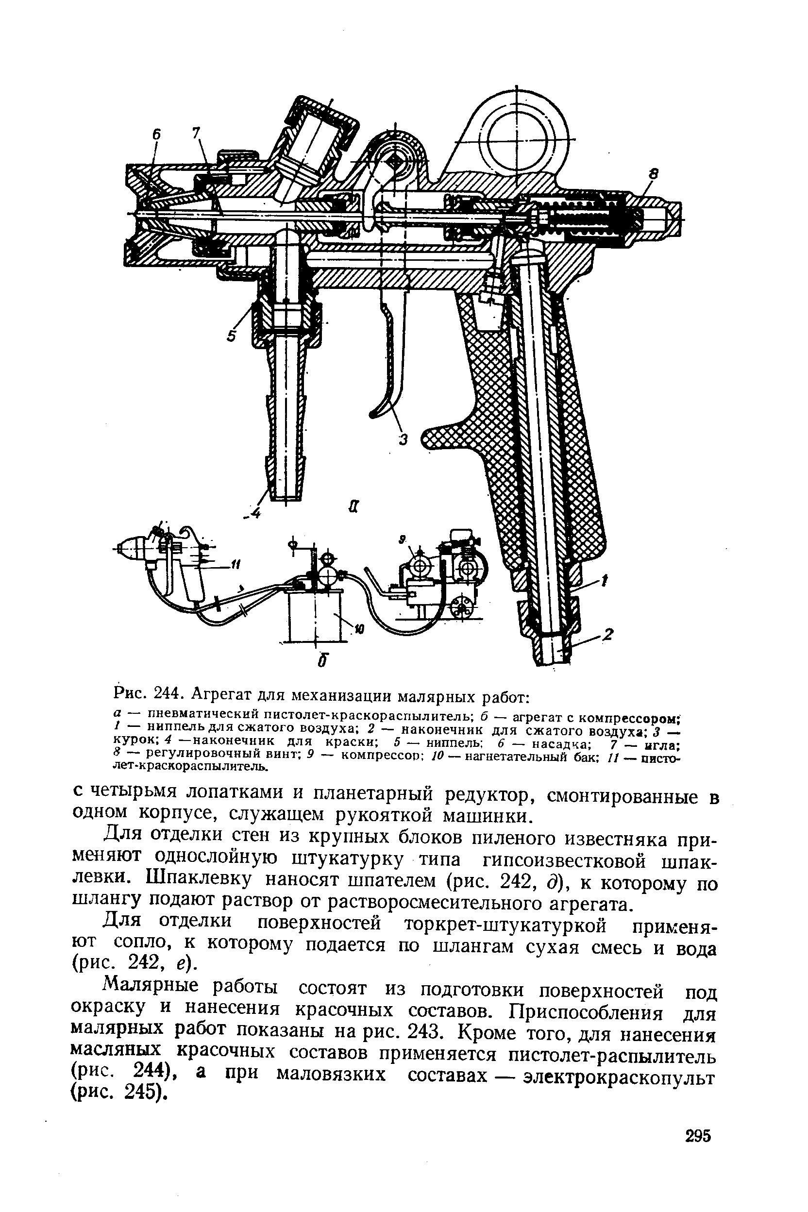 Рис. 244. Агрегат для механизации малярных работ 
