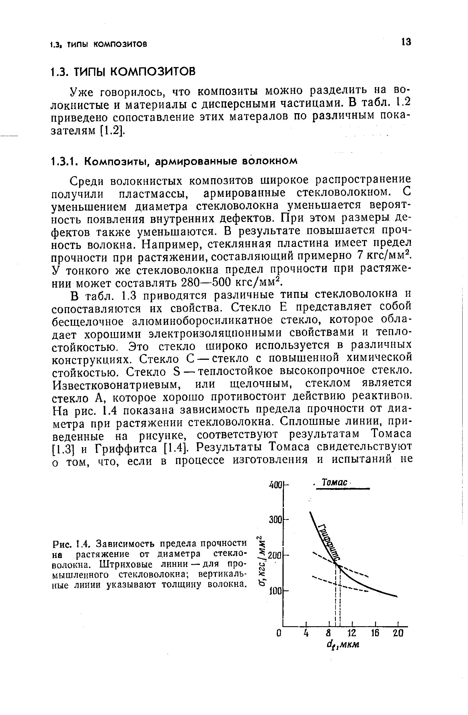 Уже говорилось, что композиты можно разделить на волокнистые и материалы с дисперсными частицами. В табл. 1.2 приведено сопоставление этих матералов по различным показателям [1.2].
