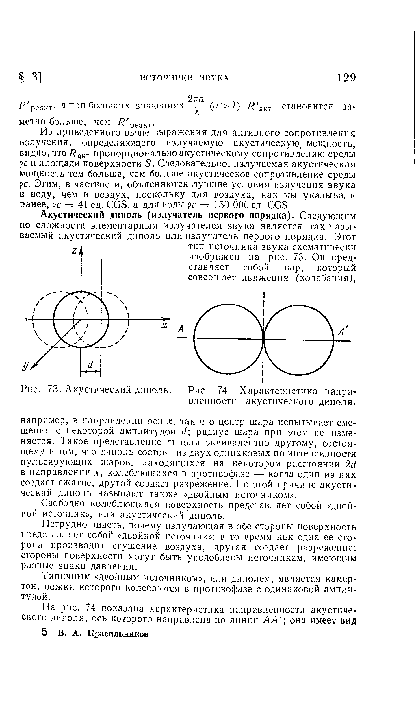 Акустический диполь.
