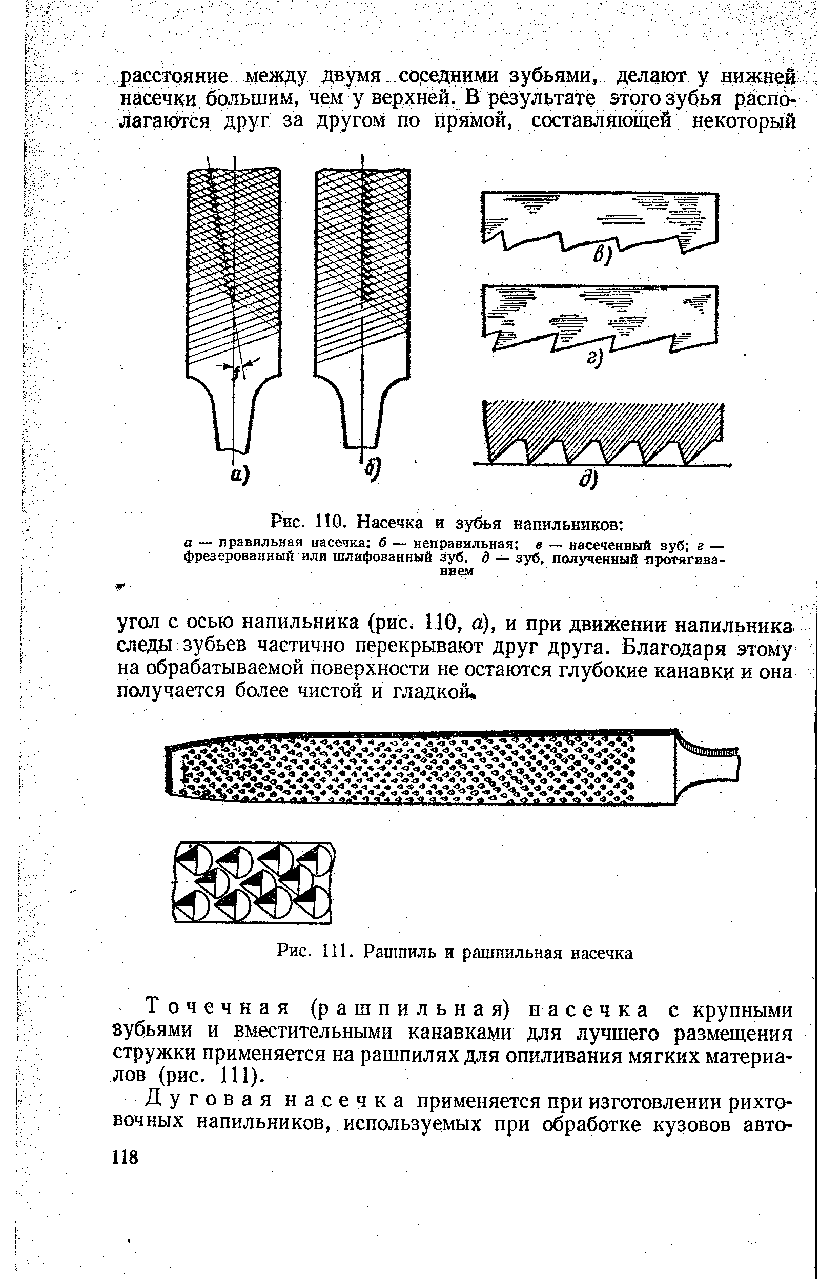 Рашпильная насечка напильника