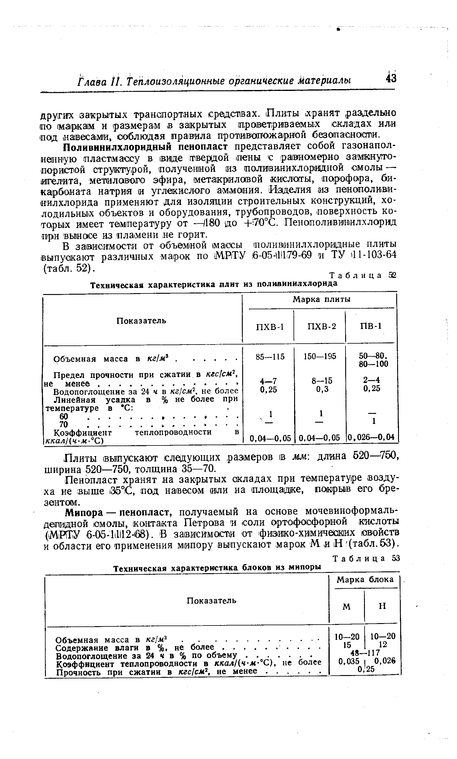 Плиты выпускают следующих размеров в мм длина 520—760, ширина 520—750, толщина 35—70.
