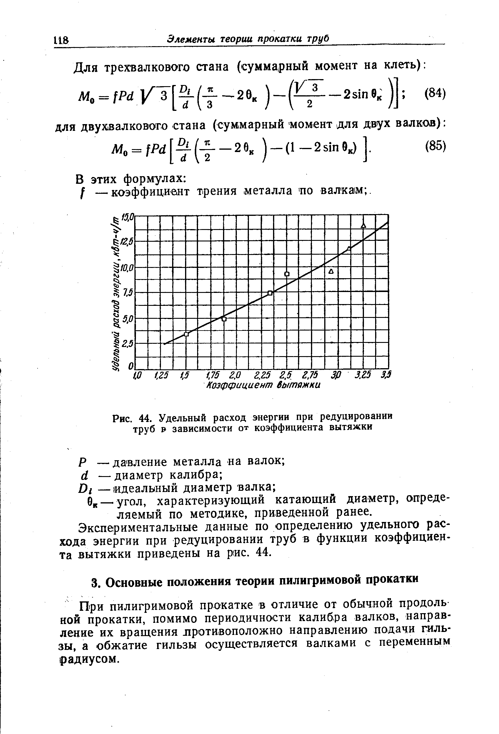 При пилигримовой прокатке в отличие от обычной продольной прокатки, помимо периодичности калибра валков, направление их вращения лротивоположно направлению подачи гильзы, а обжатие гильзы осуществляется валками с переменным радиусом.
