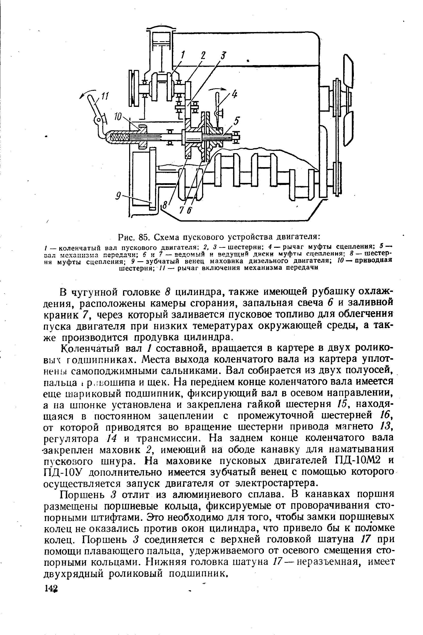 Рис. 85. Схема пускового устройства двигателя 
