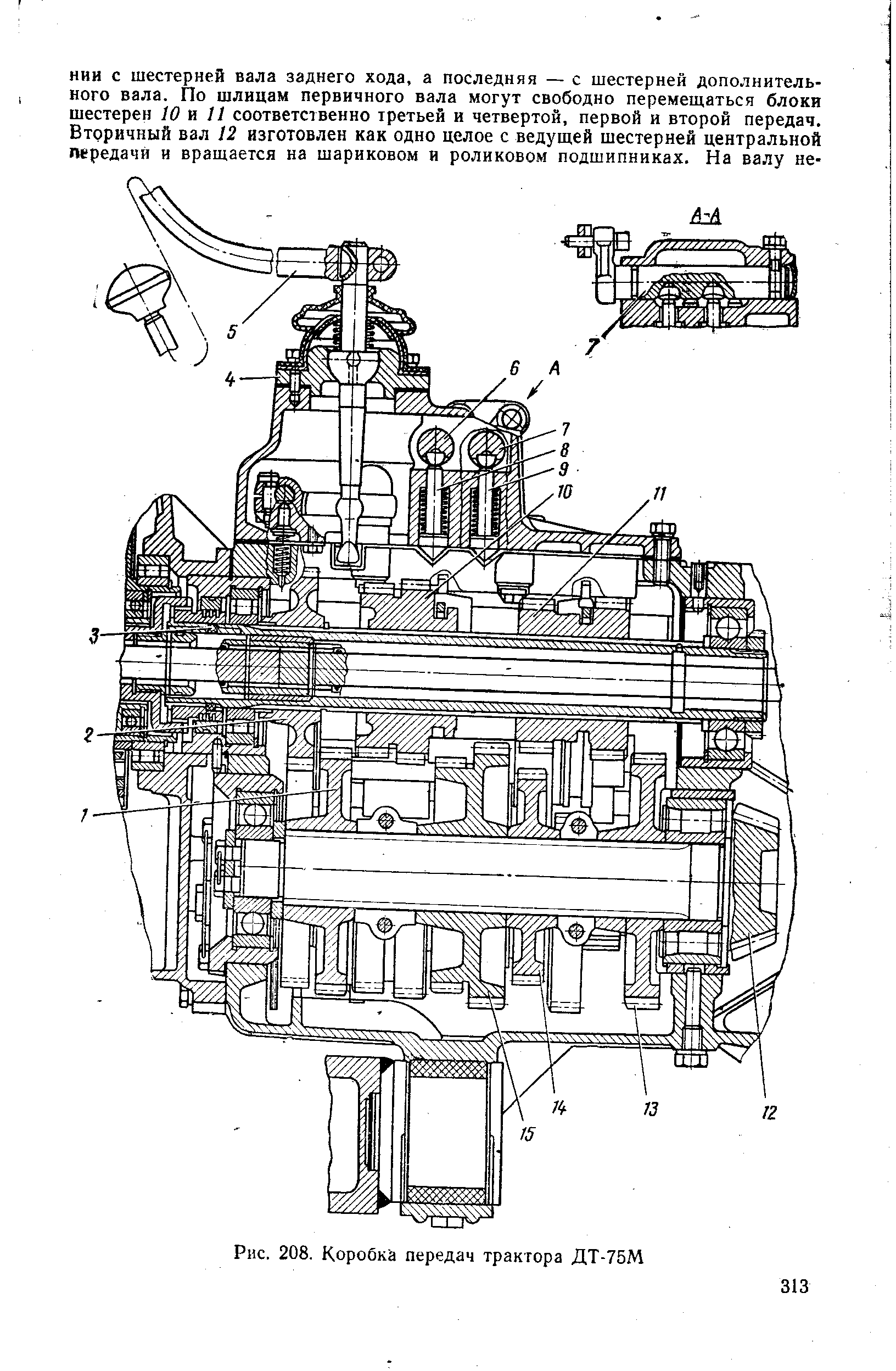 Коробка дт 75 схема