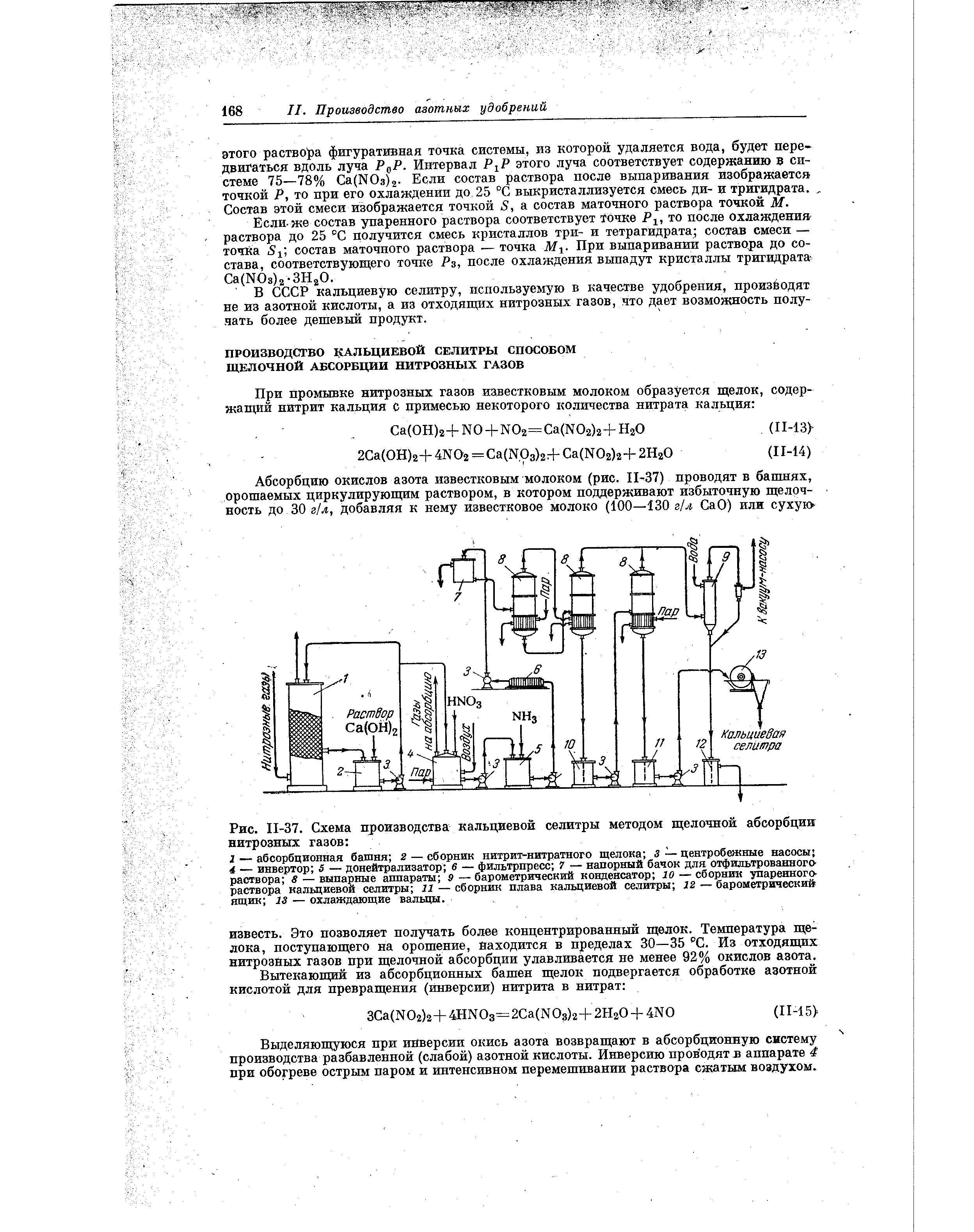 Выделяющуюся при инверсии окись азота возвращают в абсорбционную систему производства разбавленной (слабой) азотной кислоты. Инверсию пров одятв аппарате 4 при обогреве острым паром и интенсивном перемешивании раствора сжатым воздухом.
