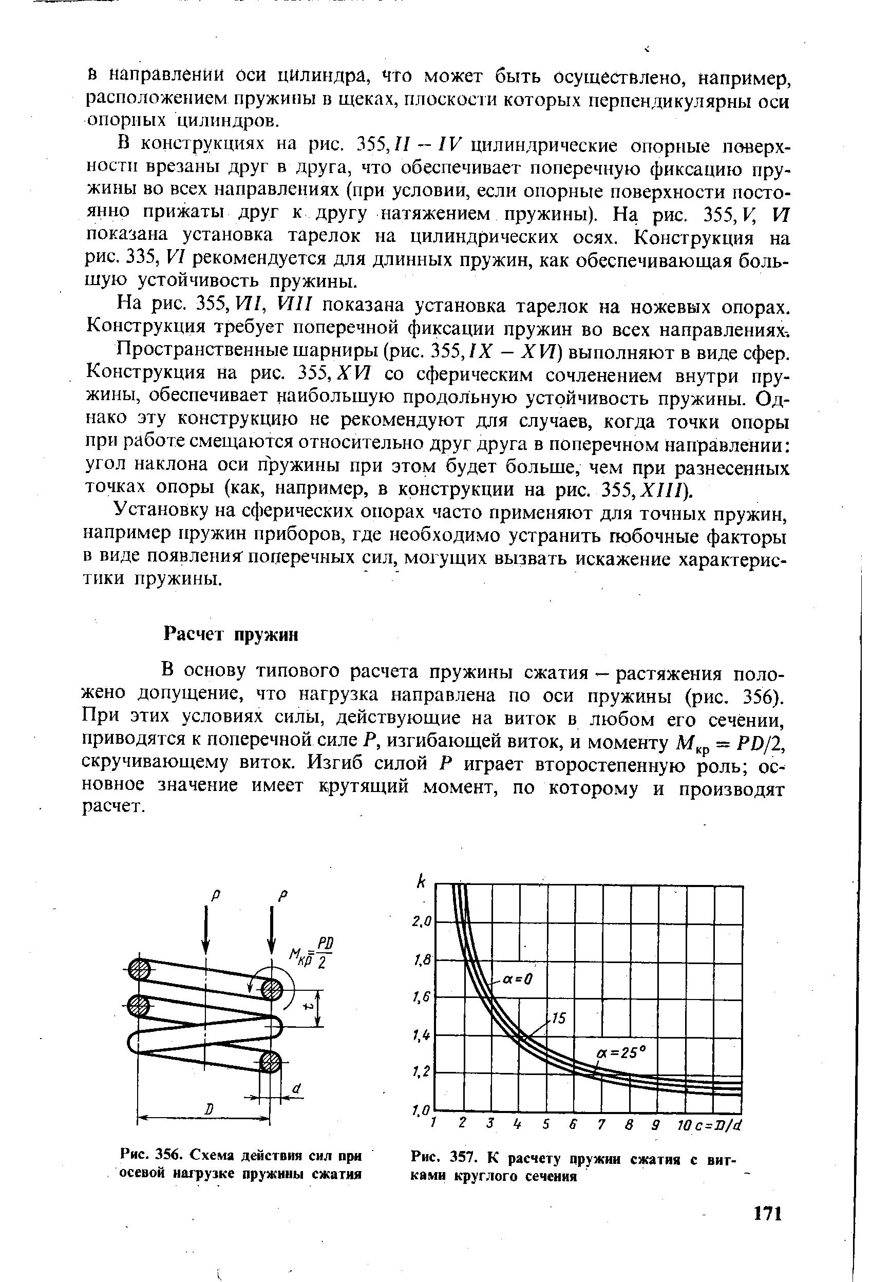 Расчет усилия пружины. Устойчивость пружины сжатия. График нагружения пружин. Силы действующие на цилиндрическую пружины сжатия. Циклические нагрузки пружины сжатия.