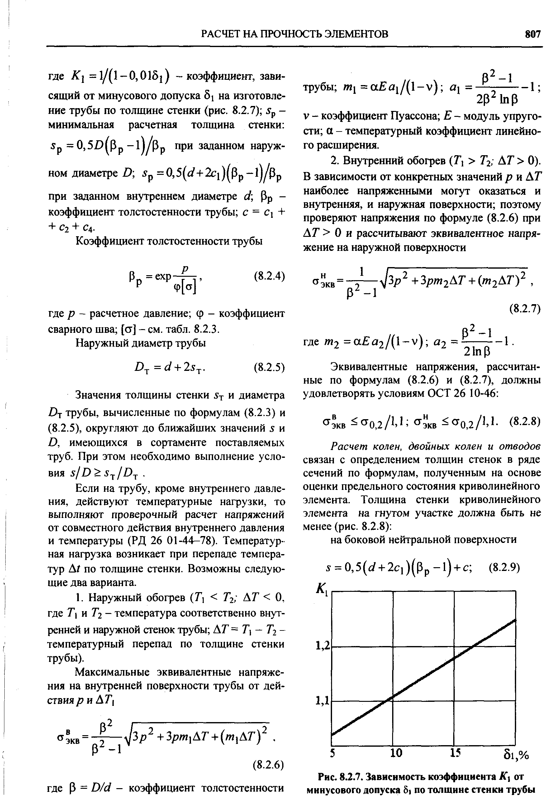 Расчет толщины стенки