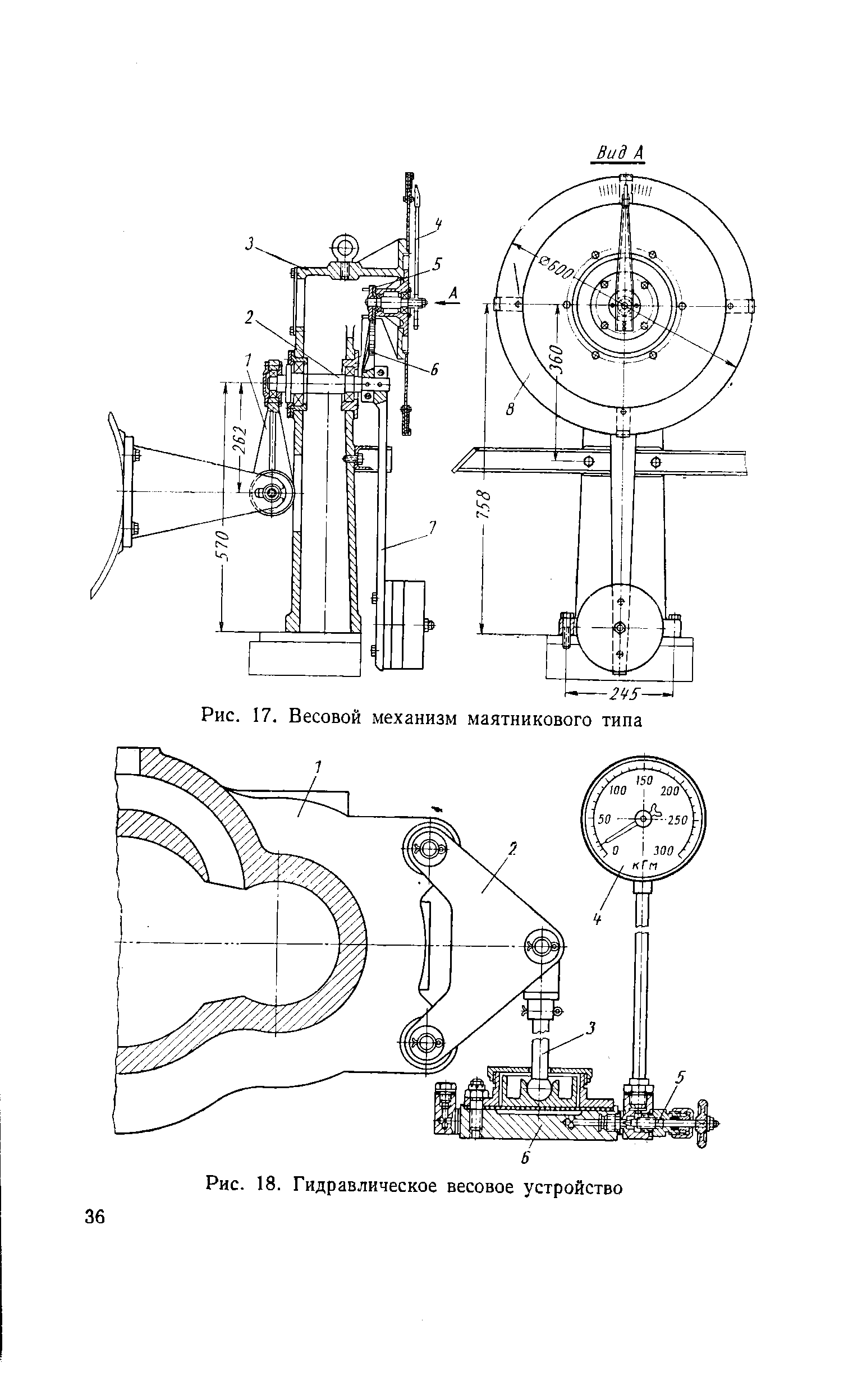 Рис. 17. Весовой механизм маятникового типа
