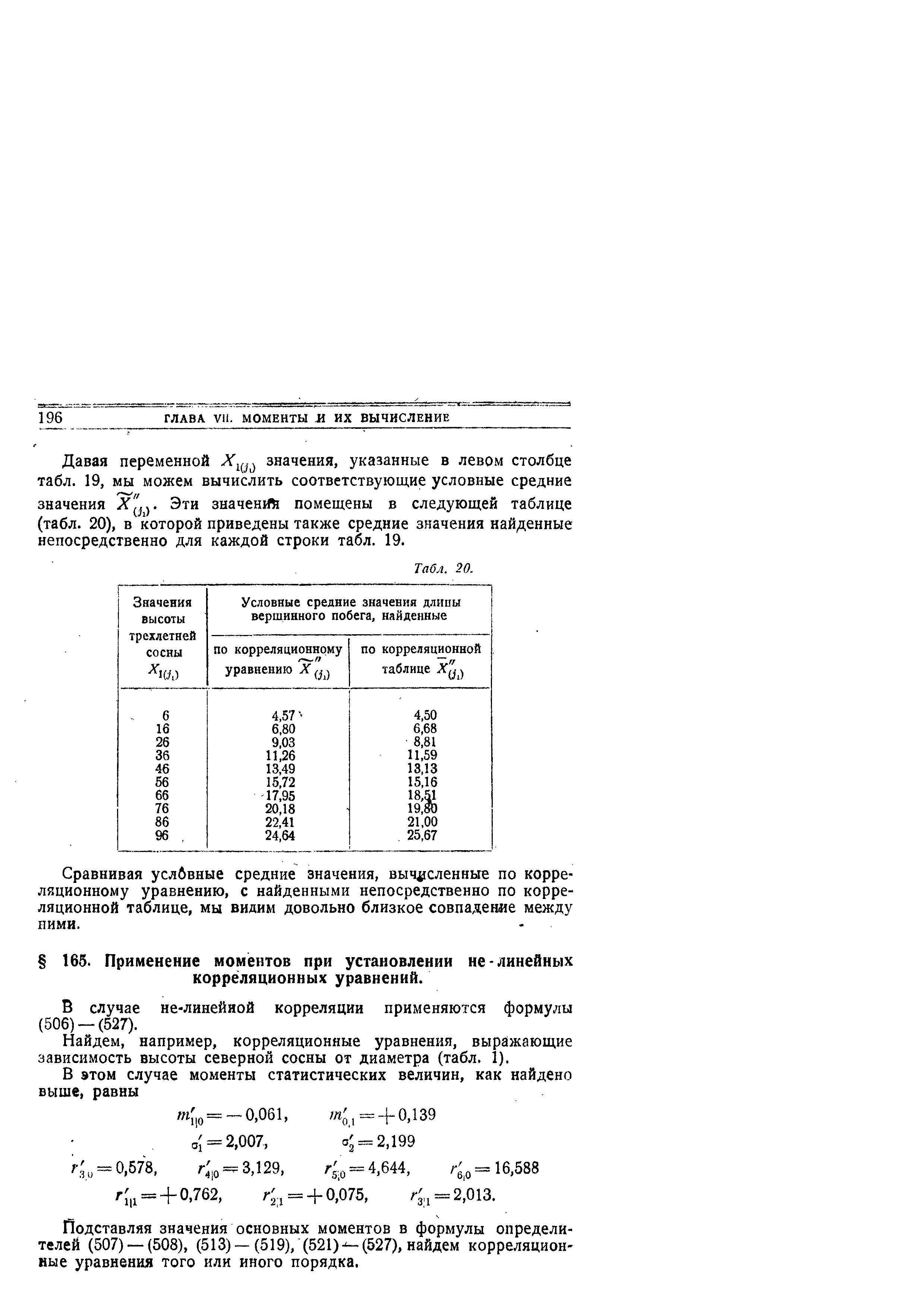 В случае не-линейной корреляции применяются формулы (506) —(527).
