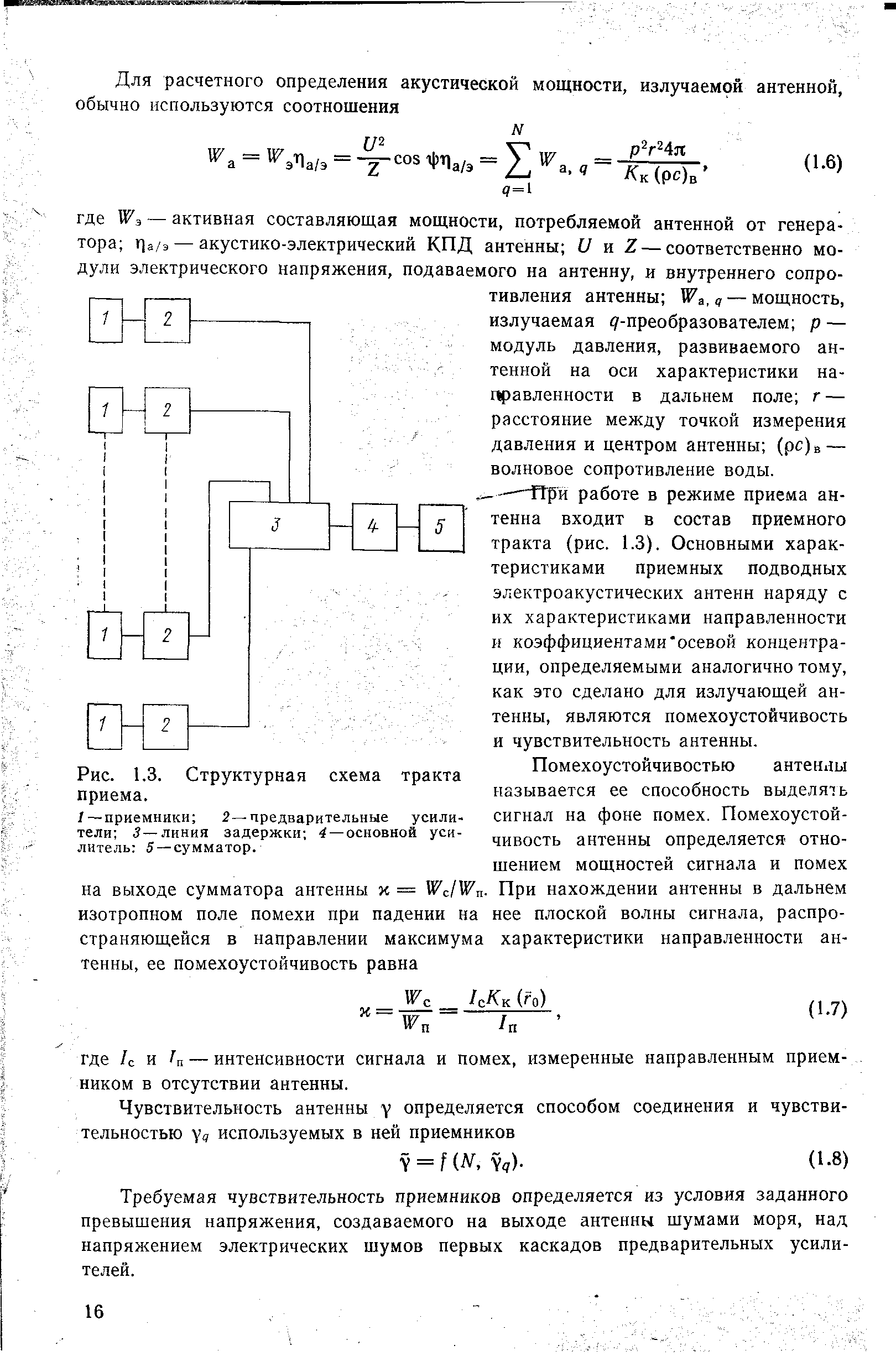 Рис. 1.3. Структурная схема тракта приема.
