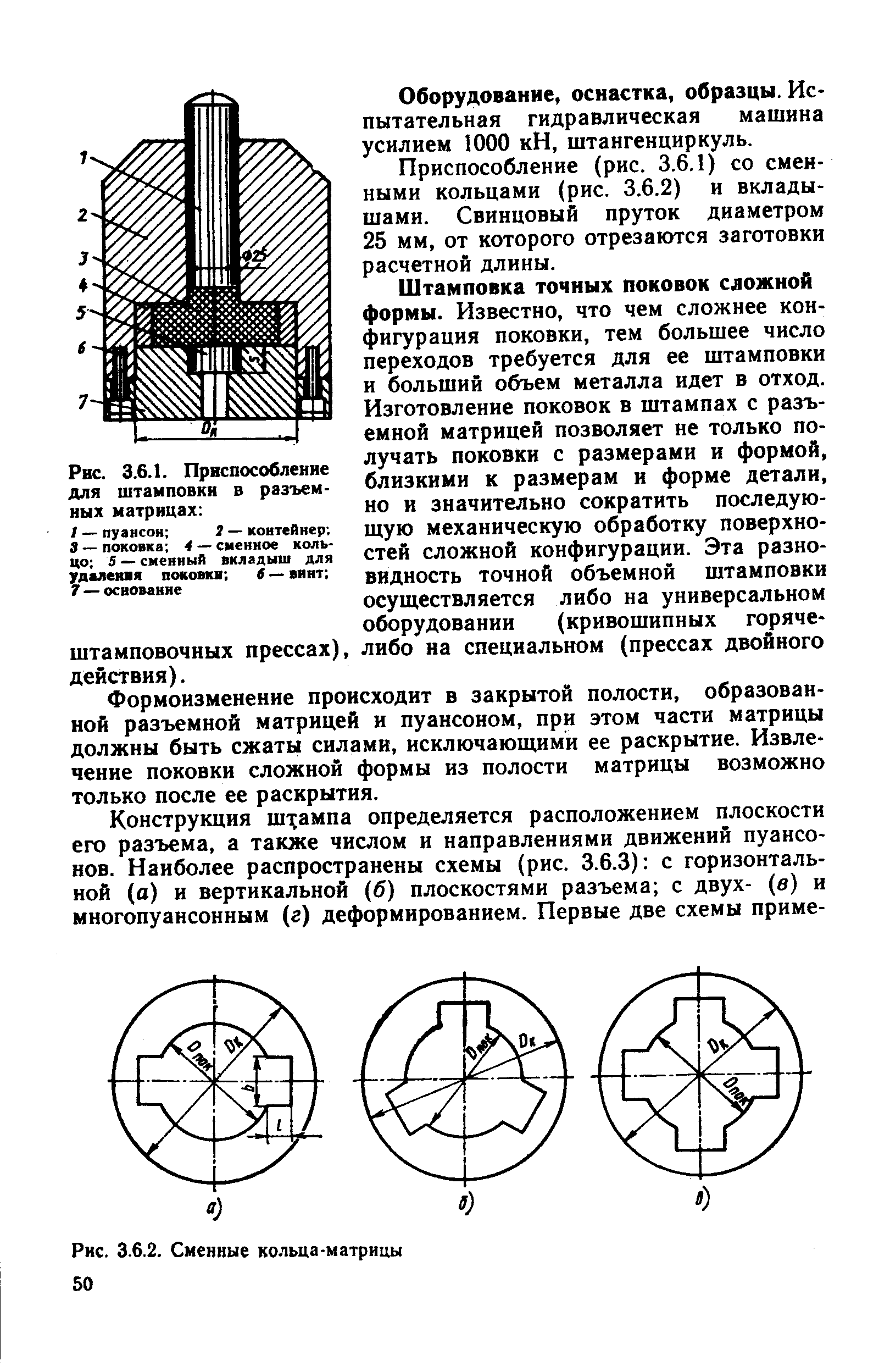 Рис. 3.6.1. Приспособление для штамповки в разъемных матрицах 
