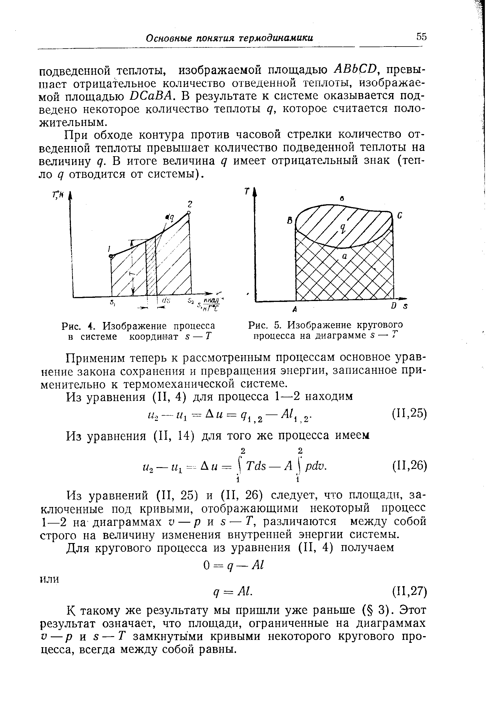 Рис. 4. Изображение процесса в системе координат 5 — Т
