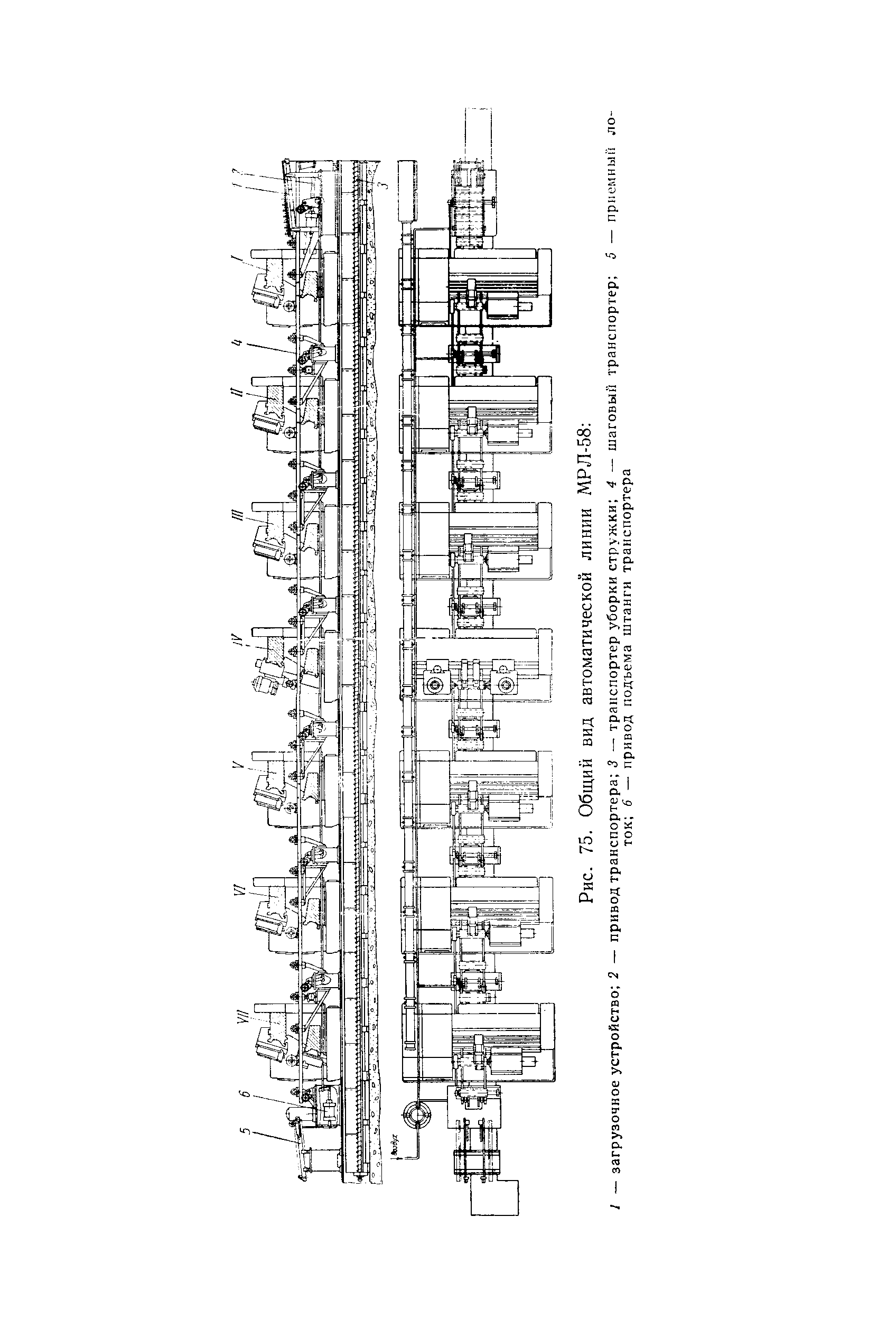 Рис. 75. Общий вид автоматической линии МРЛ-58 
