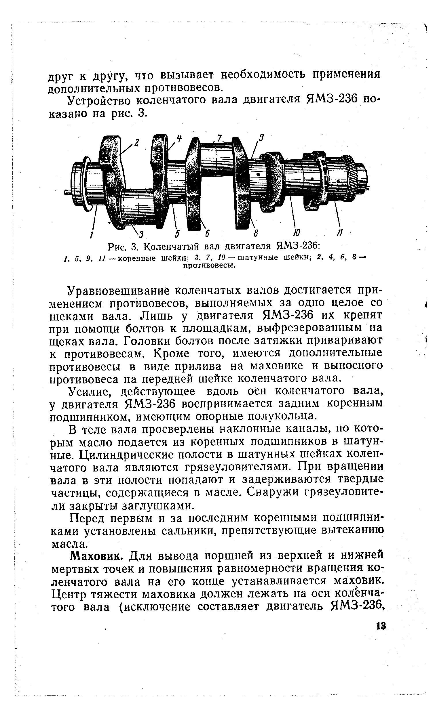 Коленвал ямз 236 схема