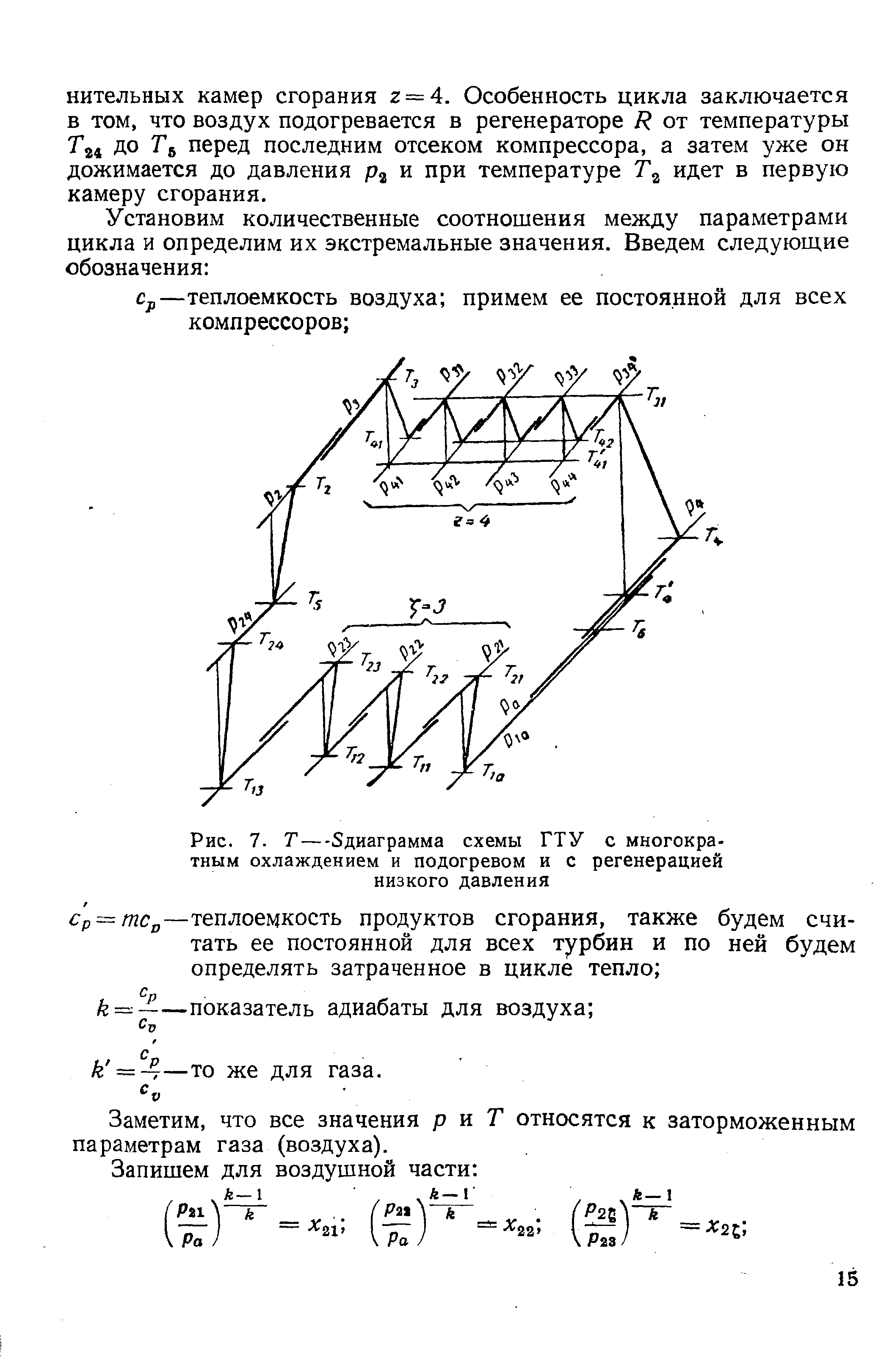 Заметим, что все значения р и Т относятся к заторможенным параметрам газа (воздуха).

