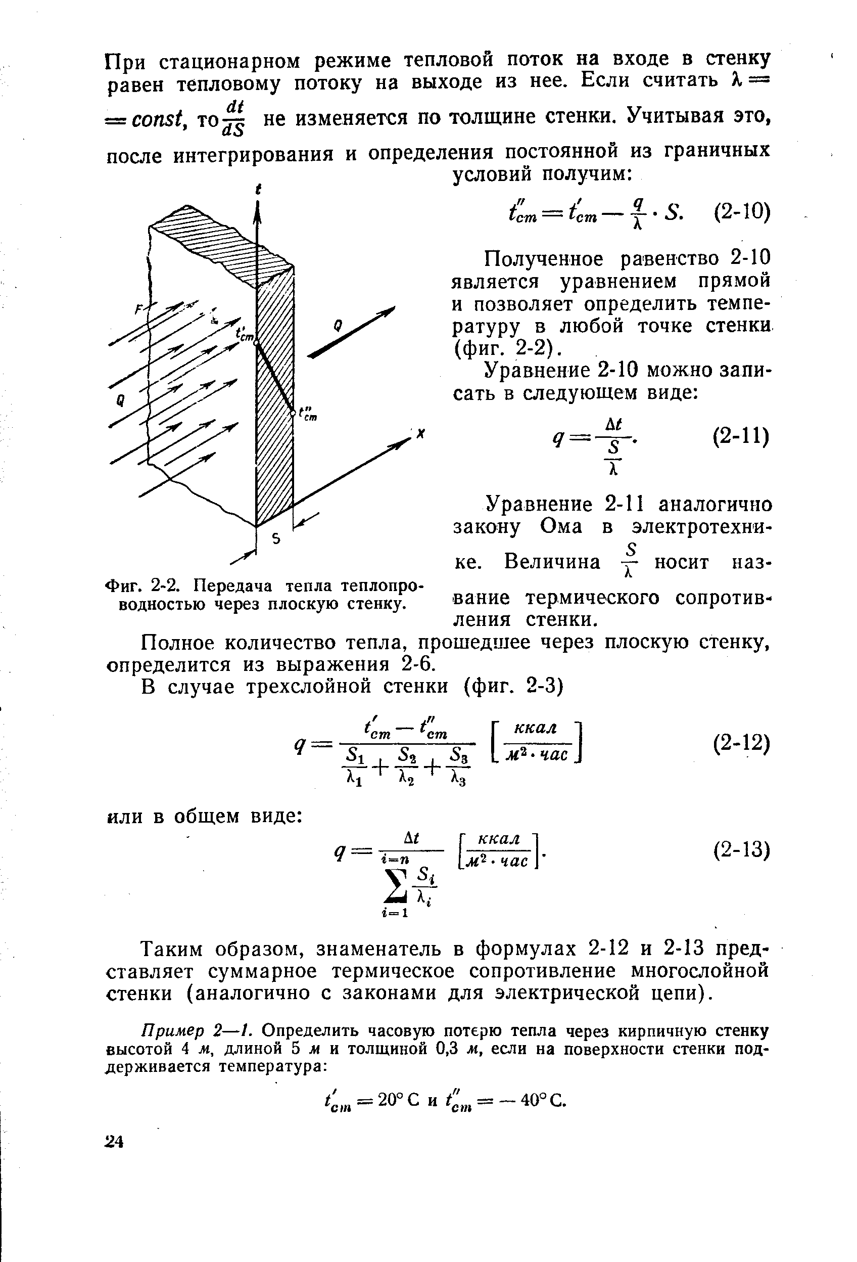 Теплопередача через тонкую стенку