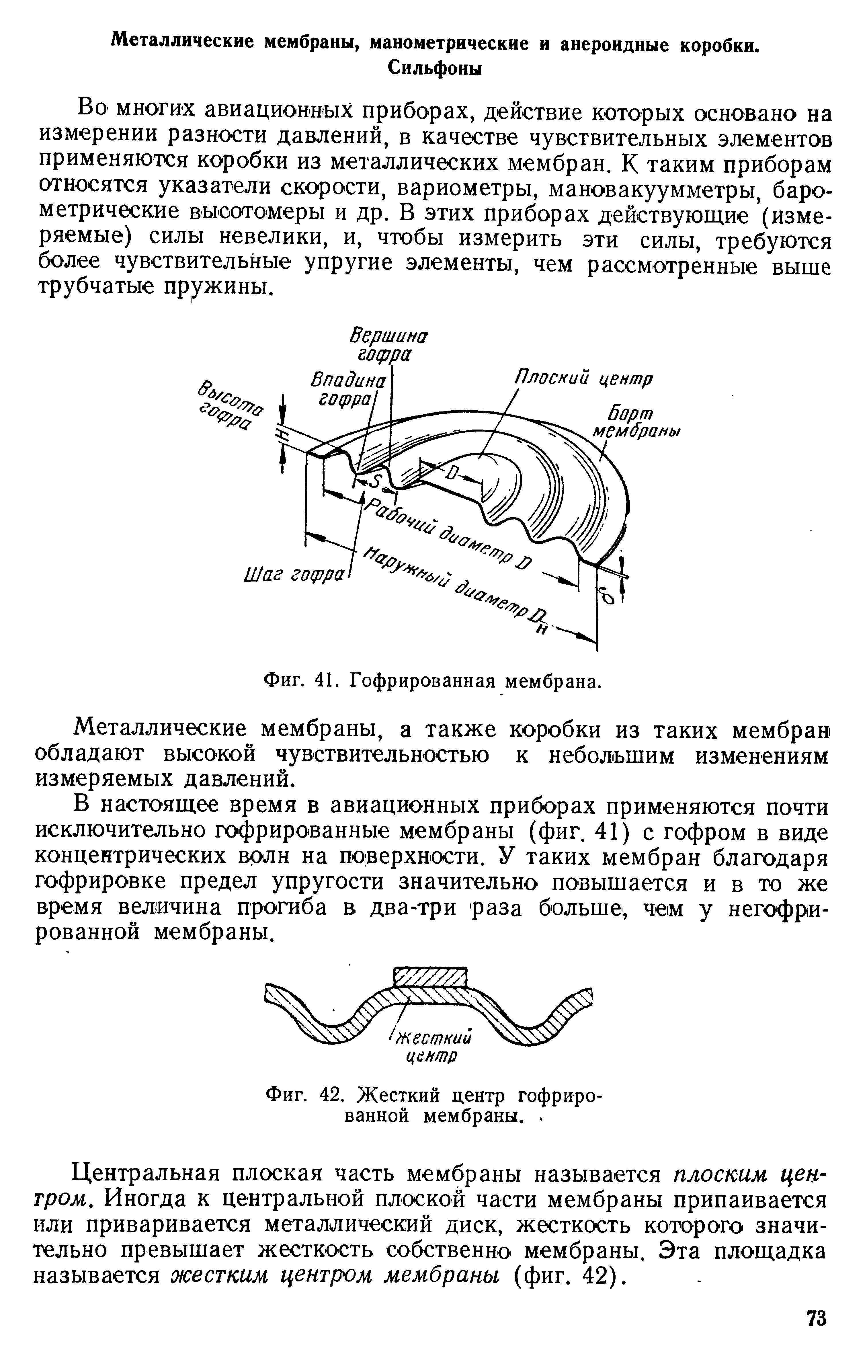 Гофрированная мембрана чертеж