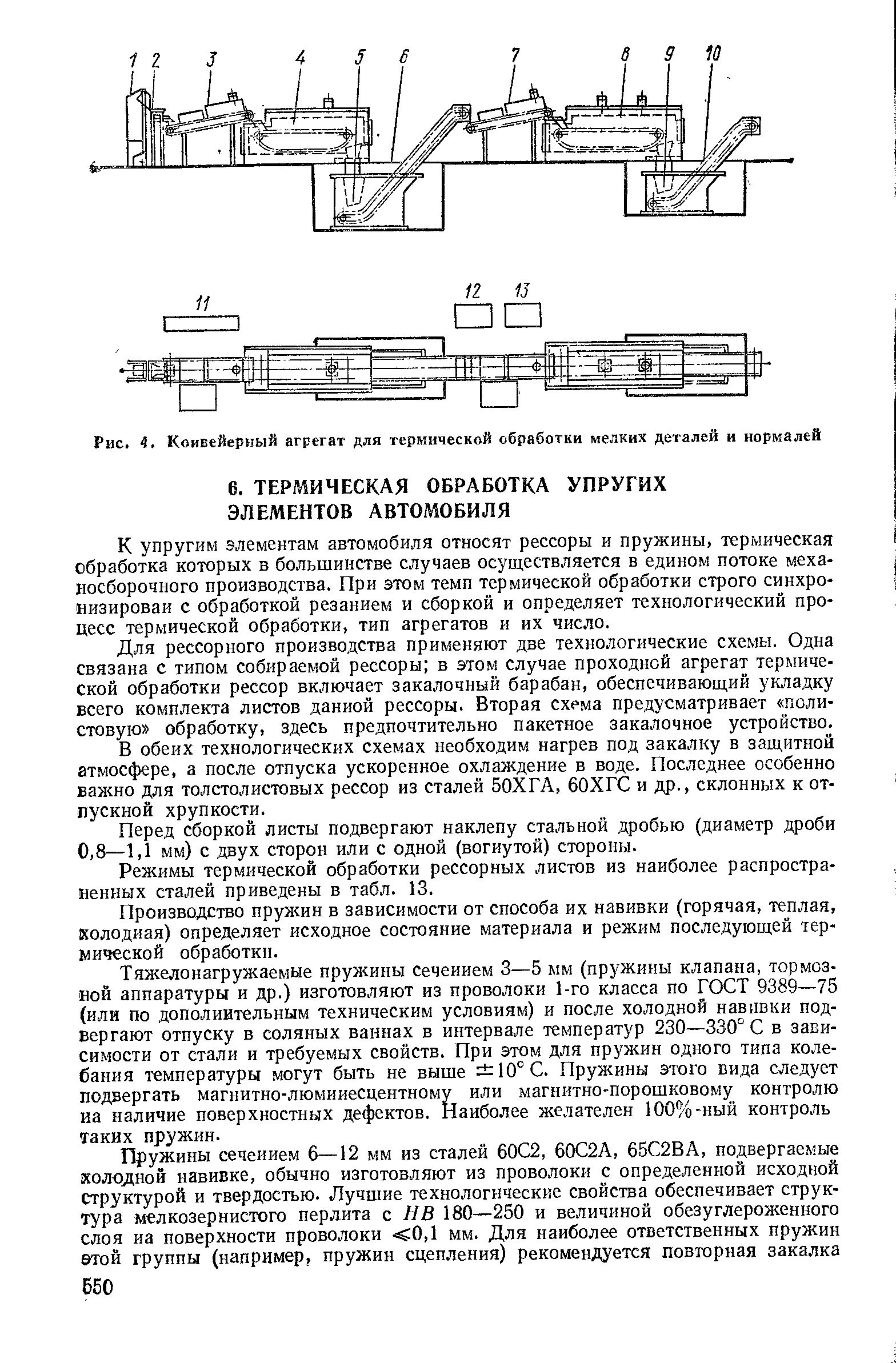 Рис. 4. Конвейерный агрегат для термической обработки мелких деталей и нормалей
