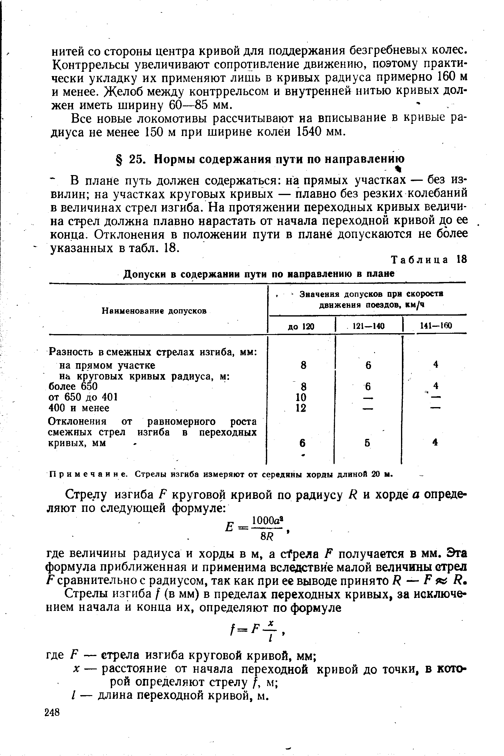 Содержание пути в плане