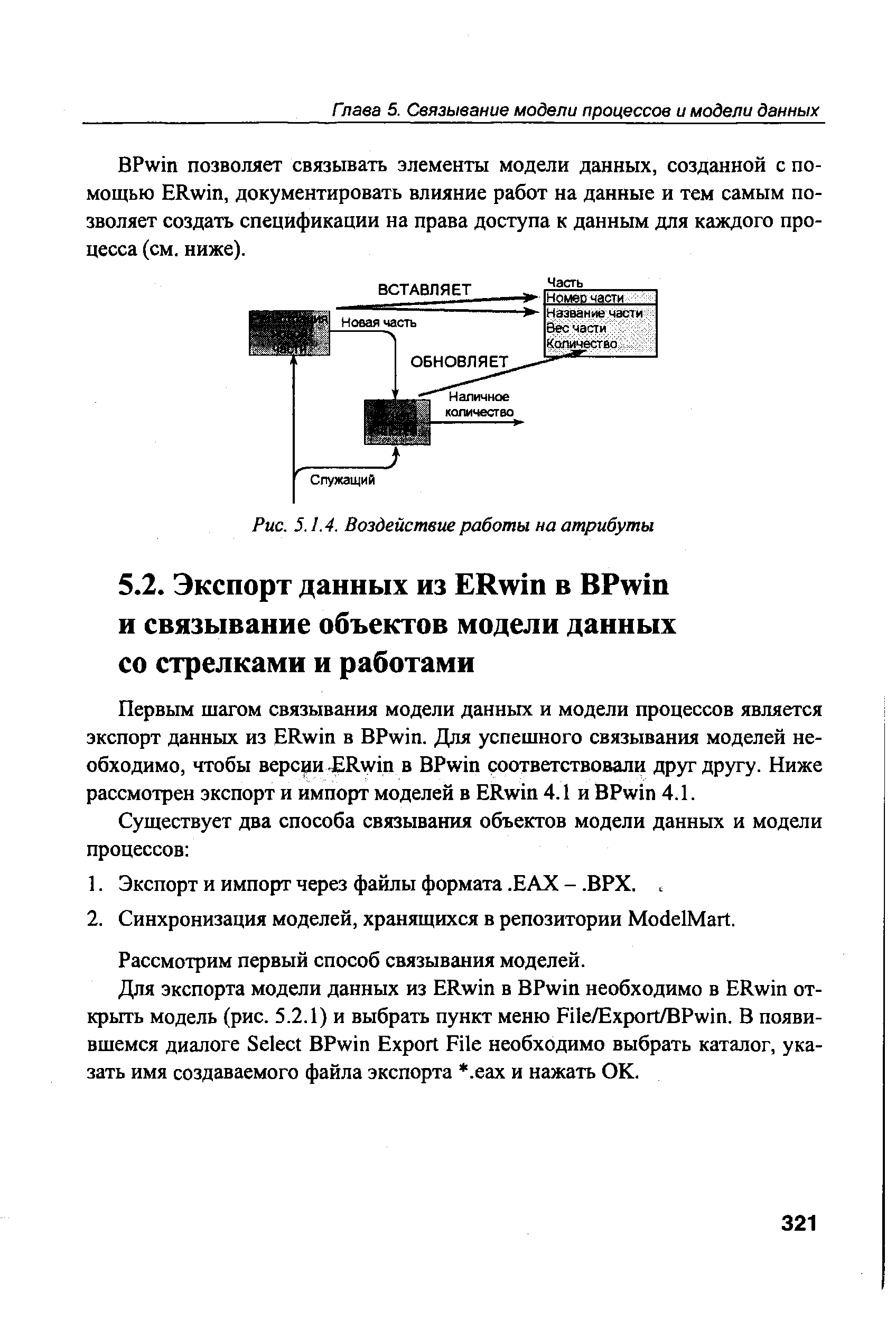 Рассмотрим первый способ связывания моделей.
