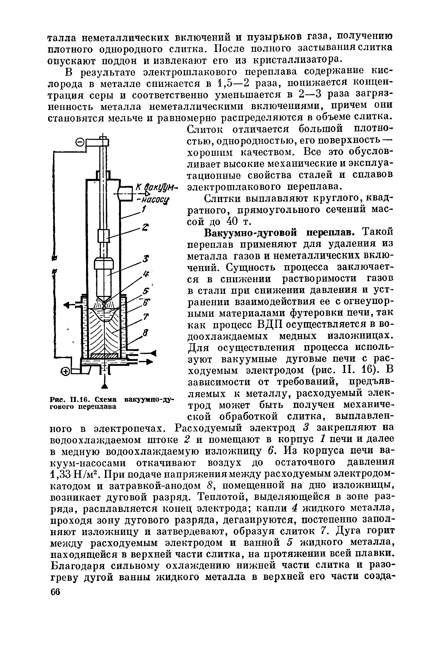 Вакуумно дуговой переплав схема